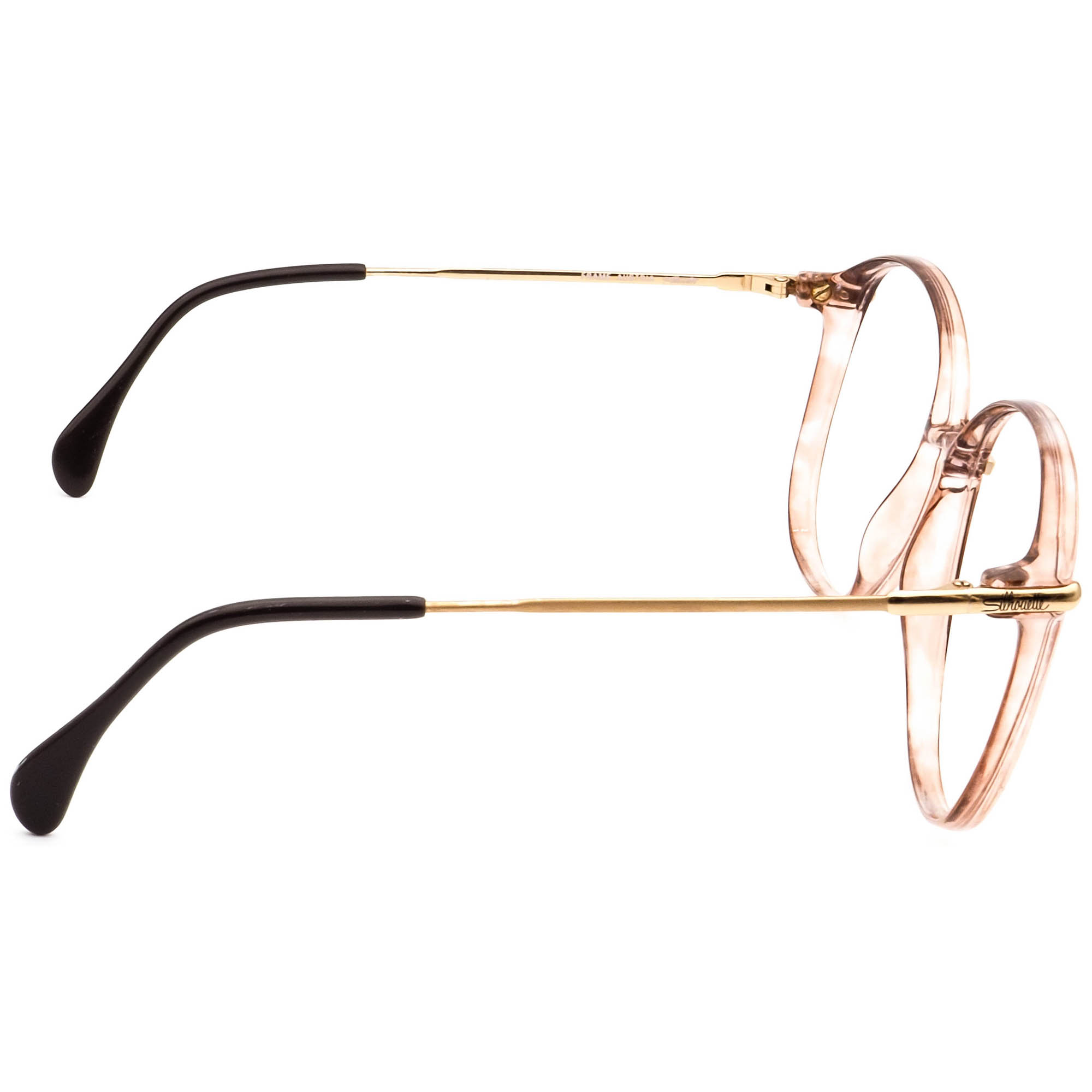 Silhouette SPX M1156 /20 C1173 Crystal Blush Pink Gold Eyeglasses Frame Austria Silhouette Eyeglasses SPX M 1156 /20 C 1216 Peach/Clear  main image 2