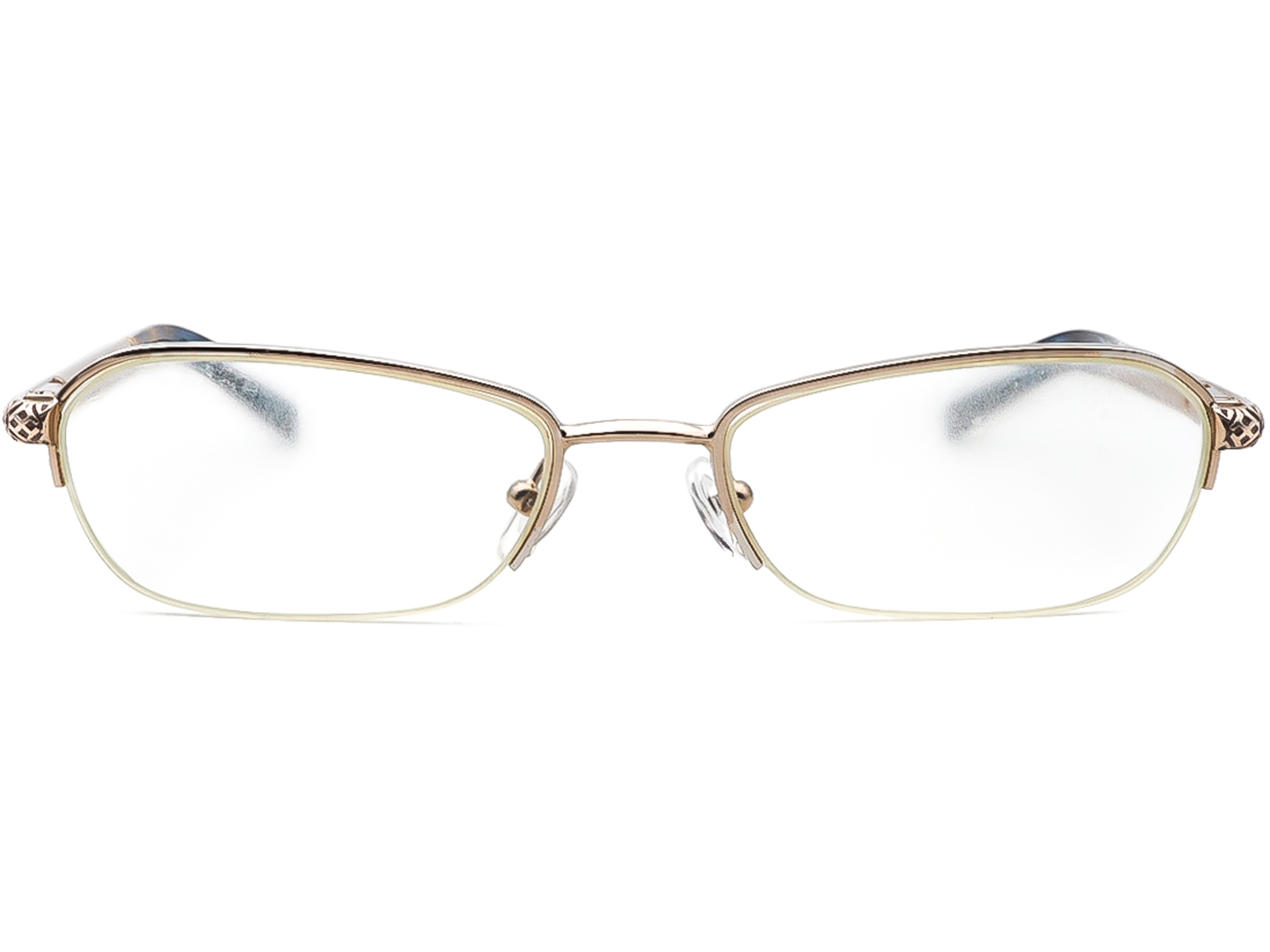TORY BURCH ミラアイレットサンタル 1673110 100 Tory Burch Eyeglasses TY1003 106 Gold Half Rim Metal Frame