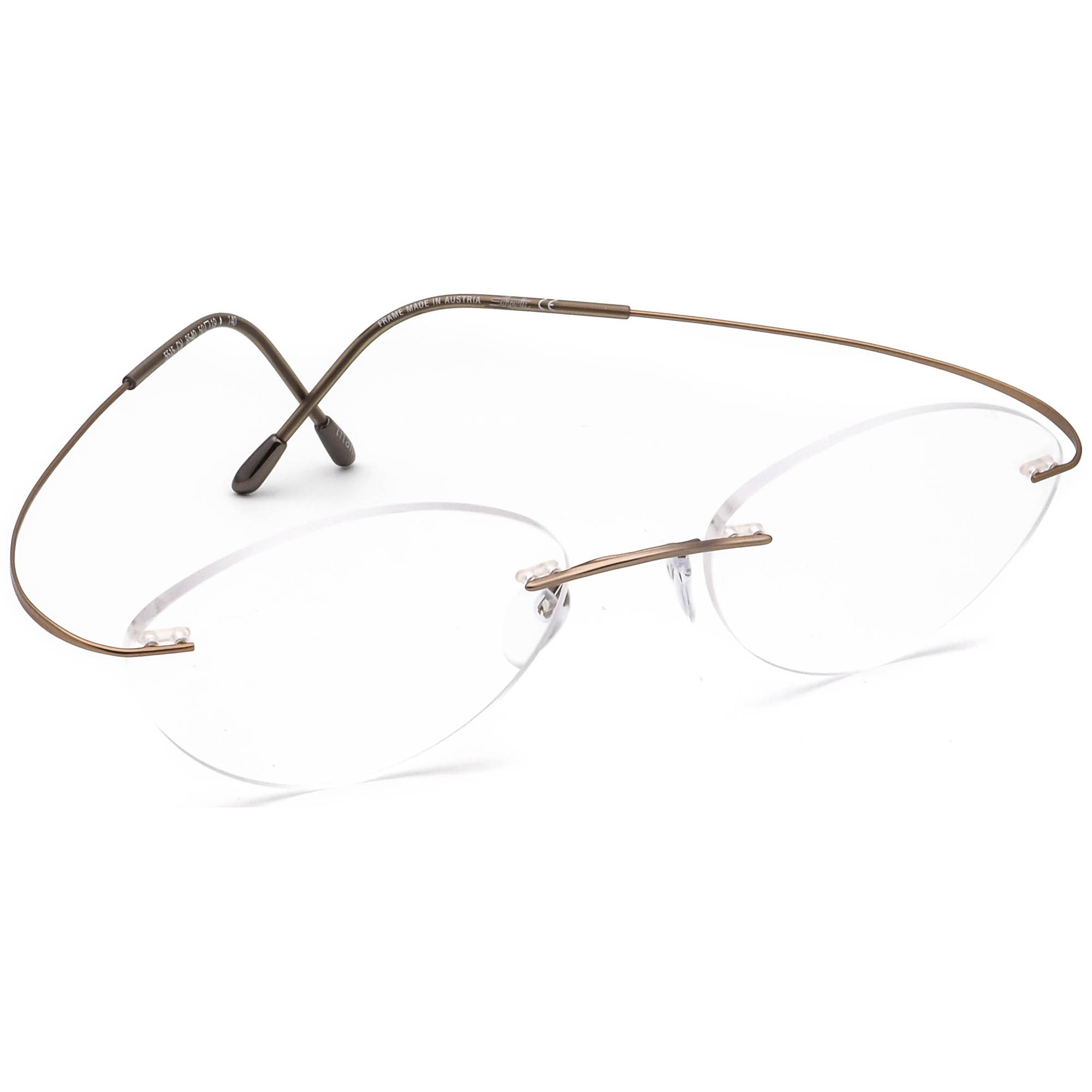 SILHOUETTE 5515 CV 8540 RIMLESS BROWN AUTHENTIC FRAMES ONLY EYEGLASSES 50-19-140 5515CL Eyeglasses Frames by Silhouette main image 4
