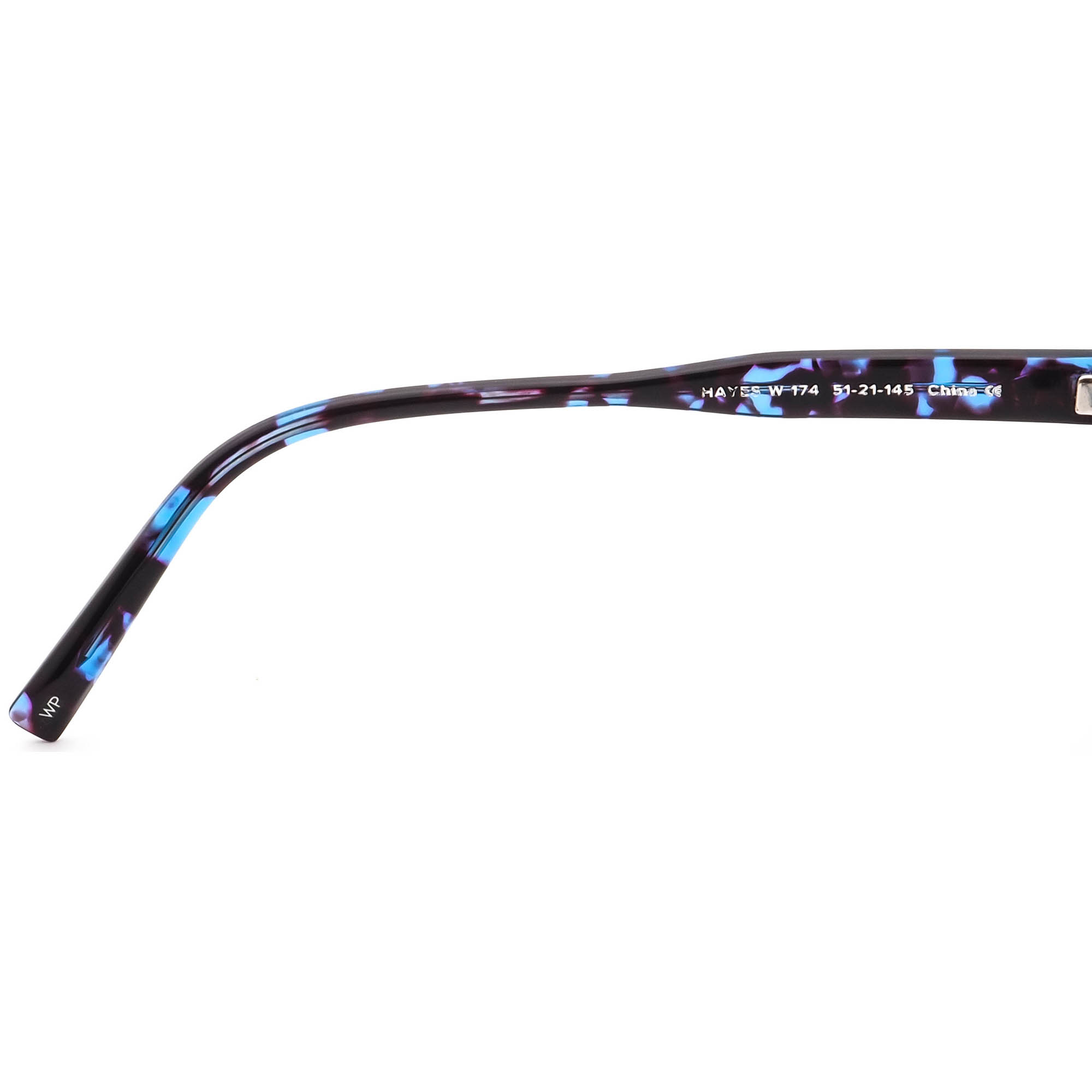 Warby Parker Hayes Blue Riverbed Tortoise Shell Sunglasses (wide) with case Hayes Sunglasses in Jet Black | Warby Parker main image 4