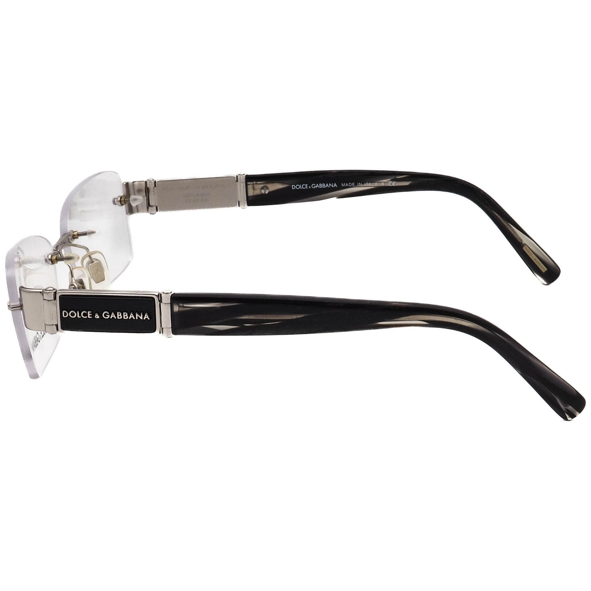 Dolce & Gabbana Eyeglasses DG 1210 1043 Silver Rimless Metal 