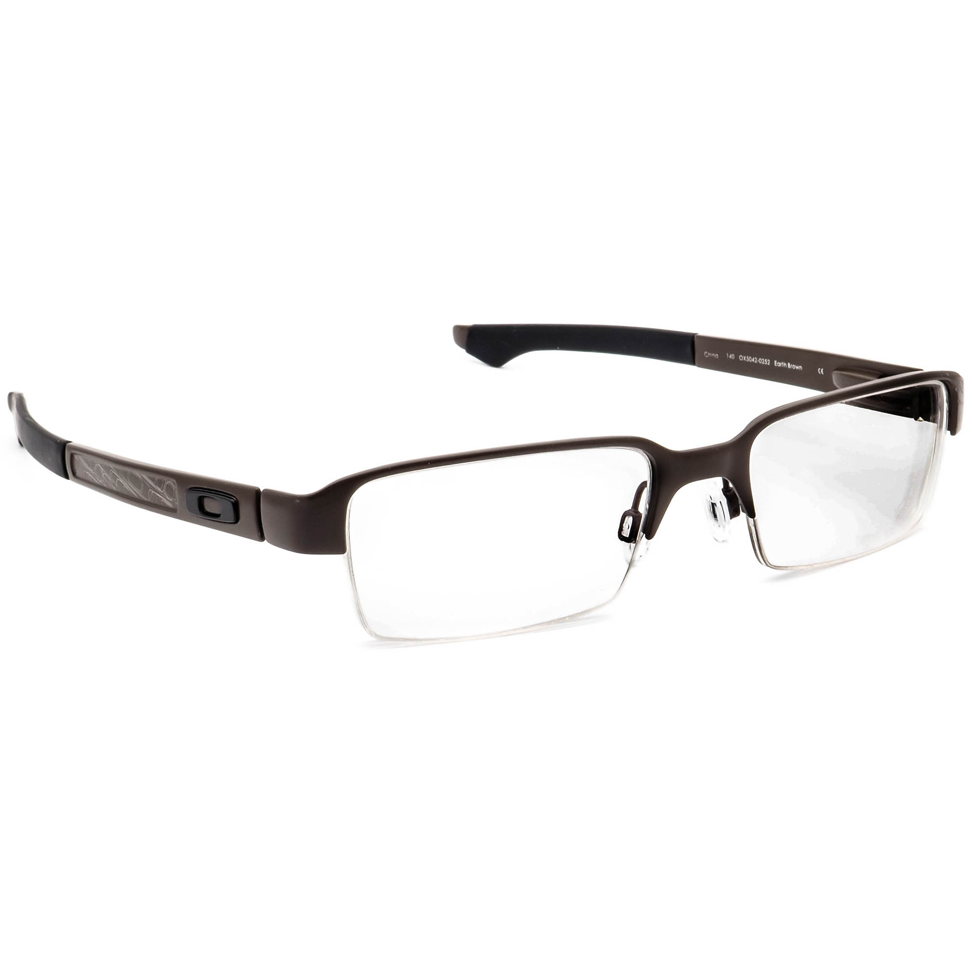Oakley Eyeglasses OX5042-0252 Boomstand Brown Half Rim Metal Frame