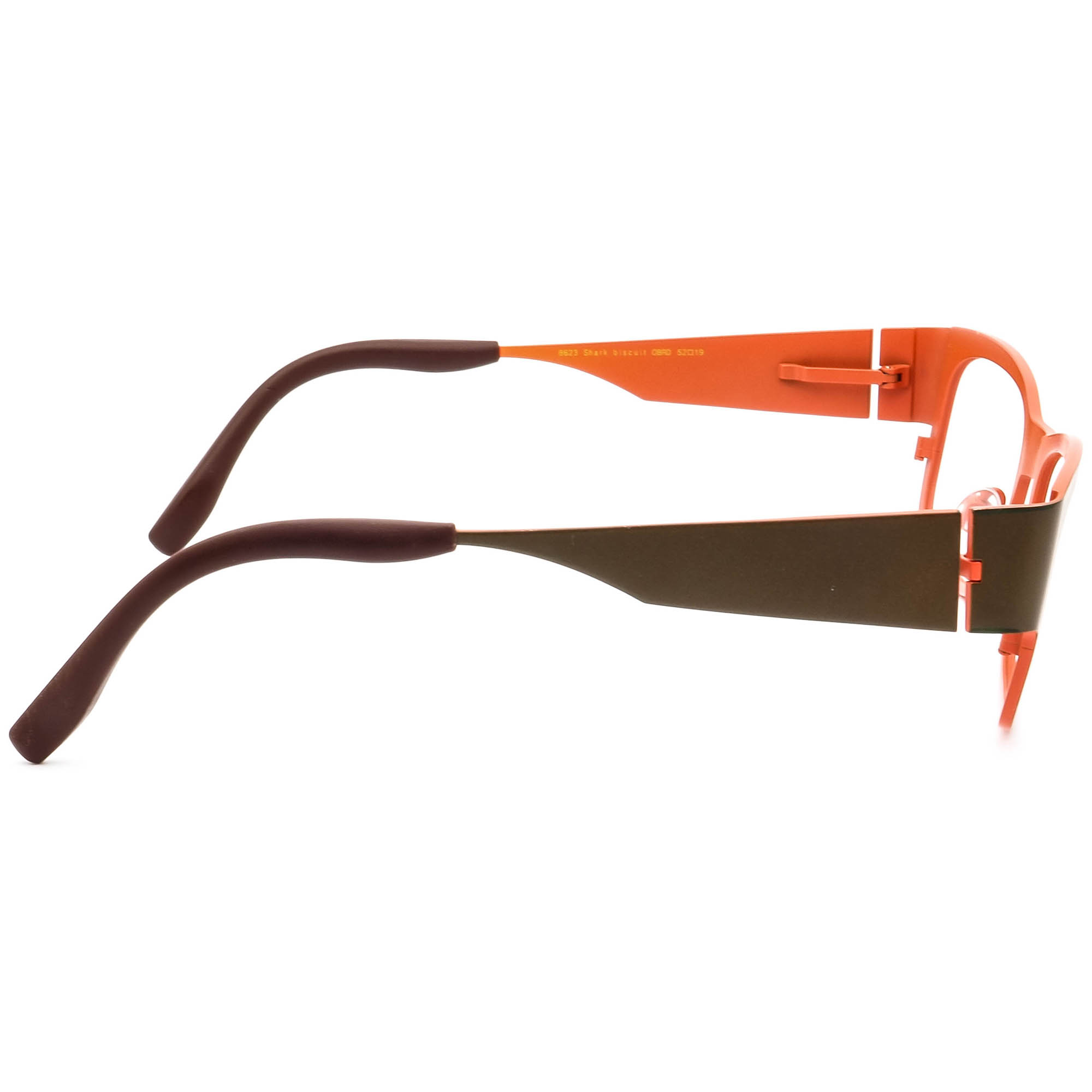 Bevel Eyeglasses 8623 Shark Biscuit ORBD Olive/Orange Square  display picture 1