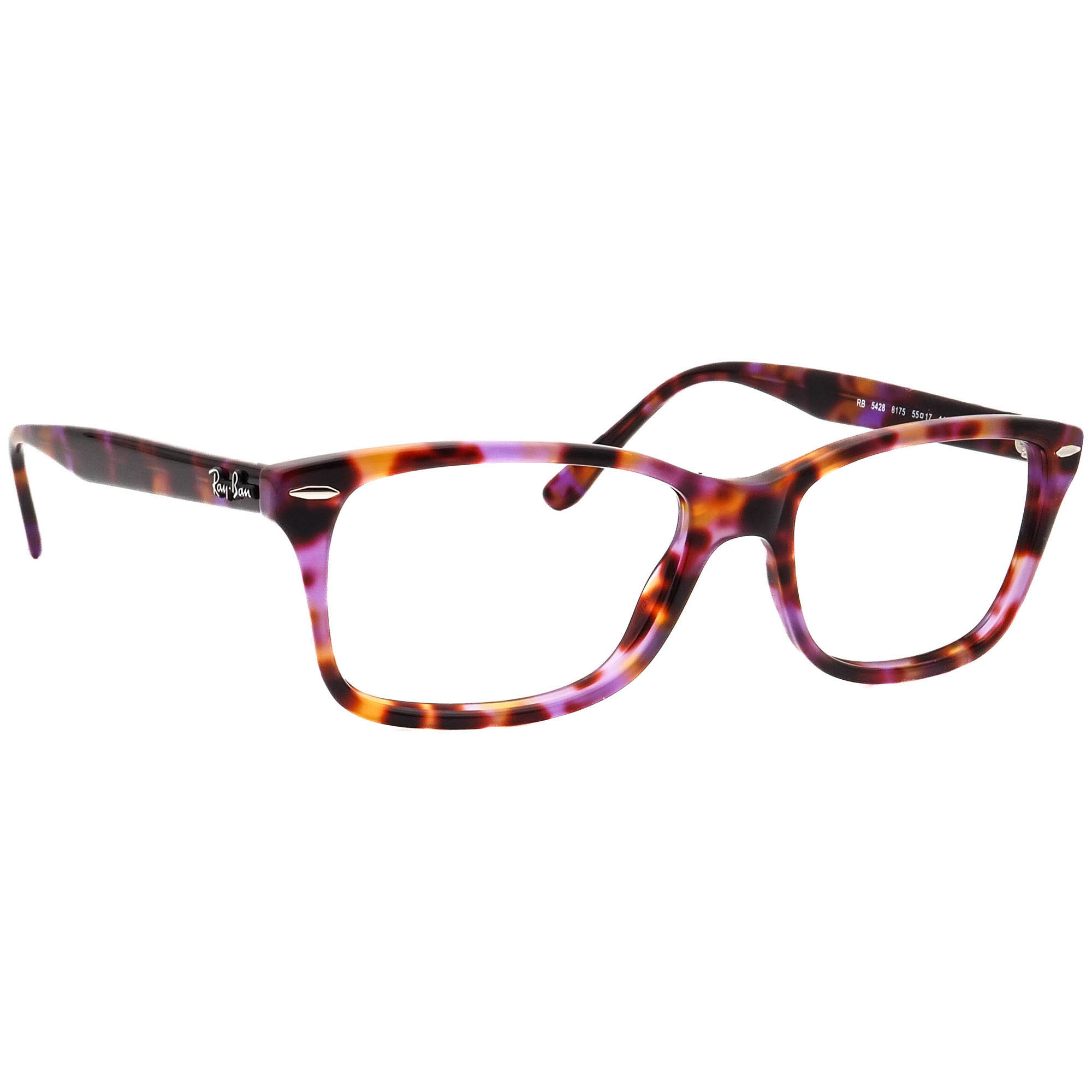 Ray-Ban Eyeglasses RB 5428 8175 Purple Havana Square Frame 55[]17