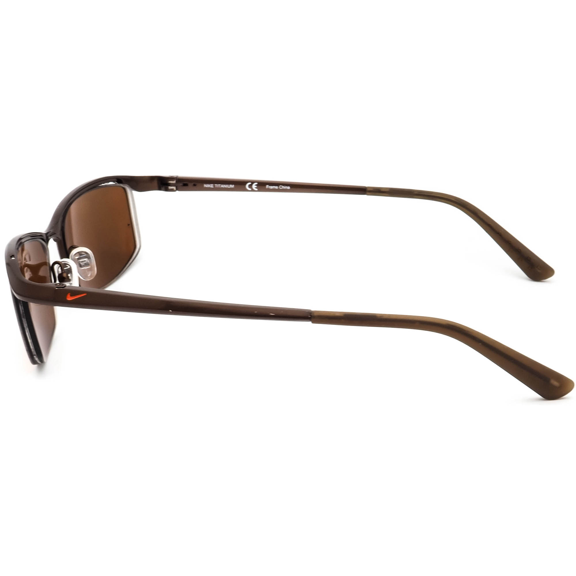 Nike Men's Eyeglasses 6037 259 Titanium Brown Half Rim Frame 53