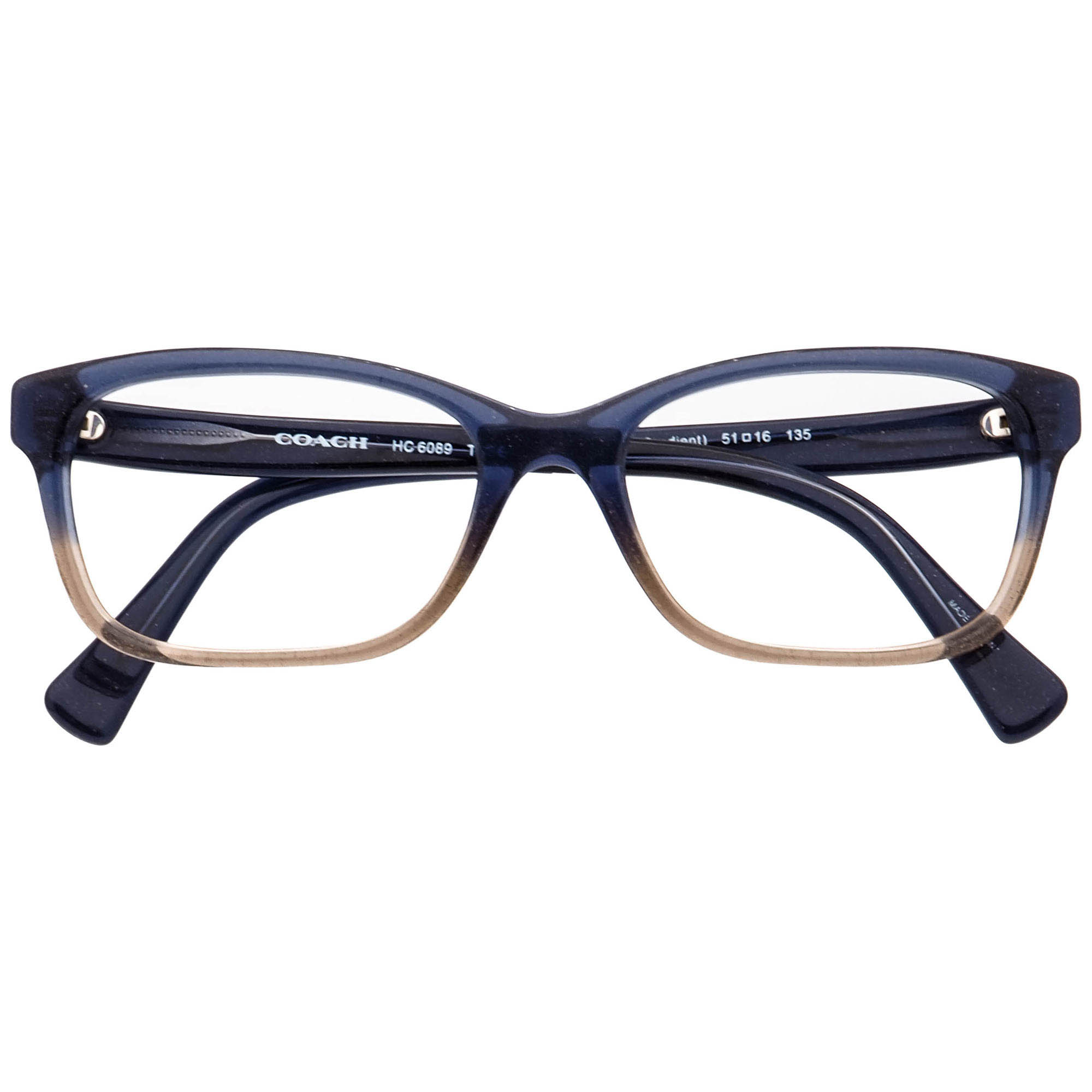 Coach Eyeglasses HC6089 5474 Denim Taupe Glitter Gradient 