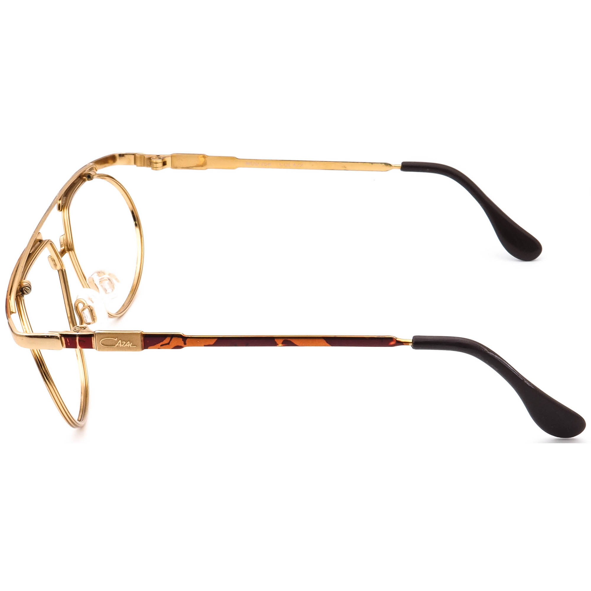 Cazal Eyeglasses MOD 254 COL 422 Gold & Tortoise Pilot Metal