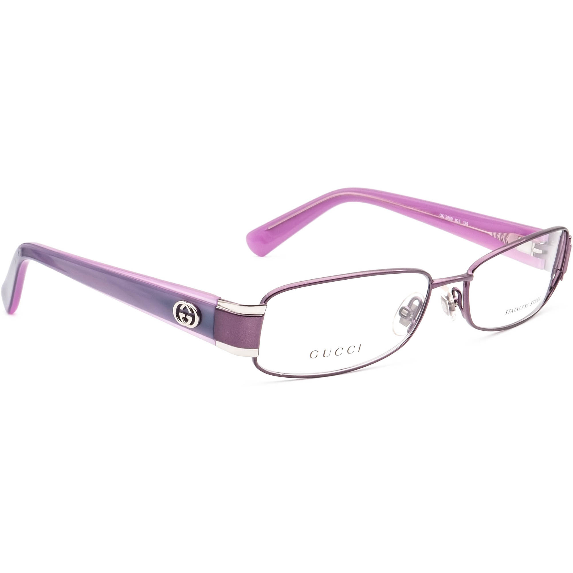 Gucci Eyeglasses GG 2869 IQ5 Purple/Lavender Rectangular Gucci Eyeglasses GG 2869 IQ5 Purple/Lavender Rectangular