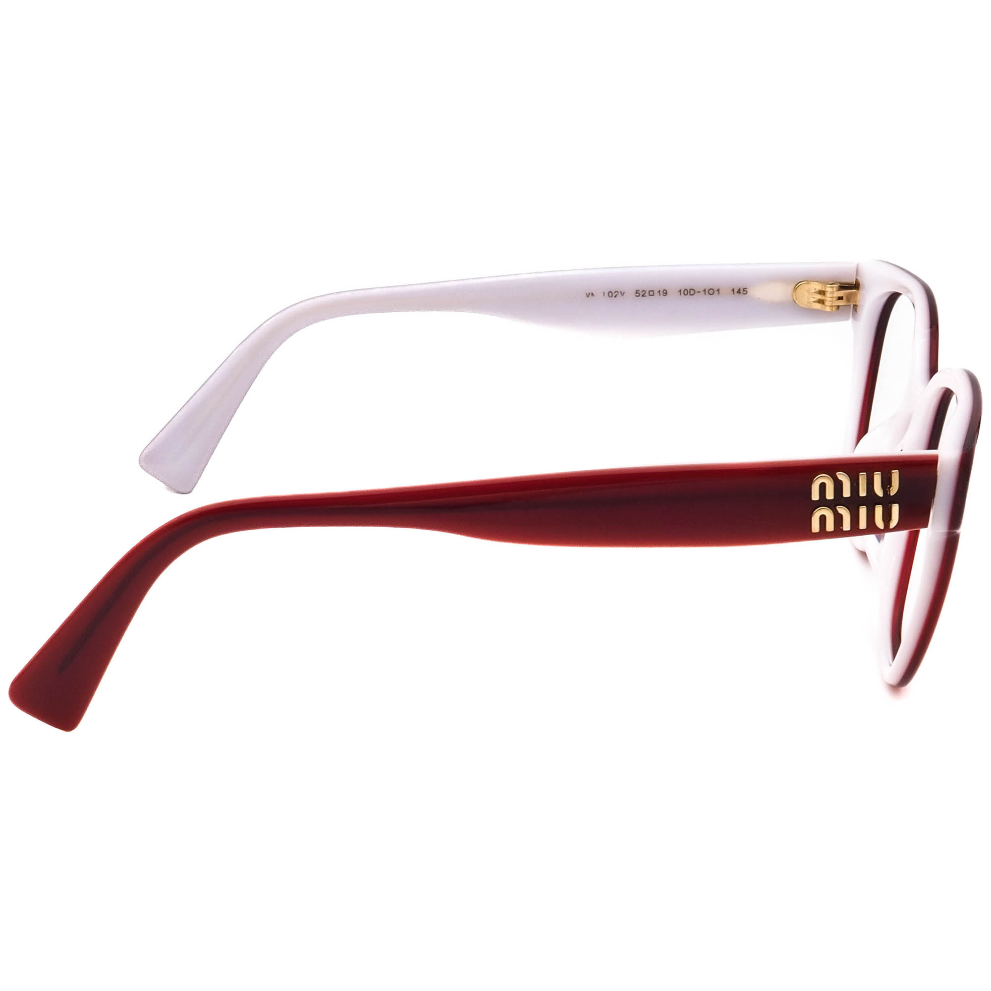 Miu Miu Eyeglasses VMU 02V 10D-101 Red on Lavender Square  display picture 2
