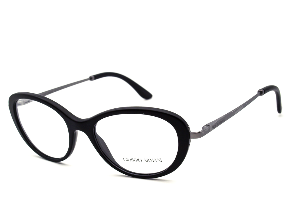 Giorgio Armani Eyeglasses AR7046 5042 Black & Gunmetal Cat Eye