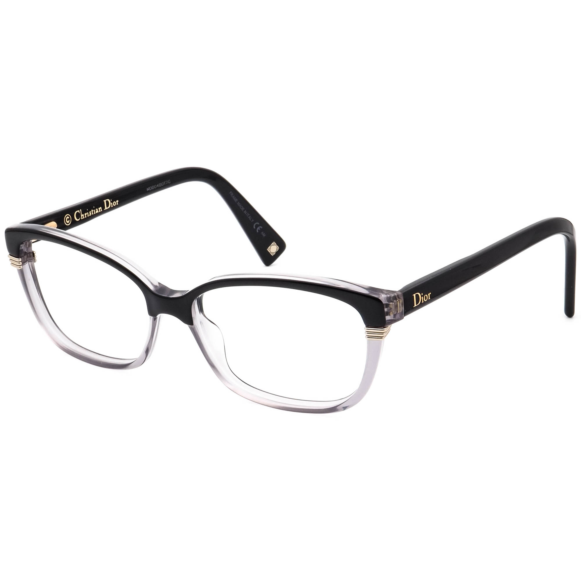 Christian Dior Eyeglasses CD3233 GNS Black/Gray Square Frame