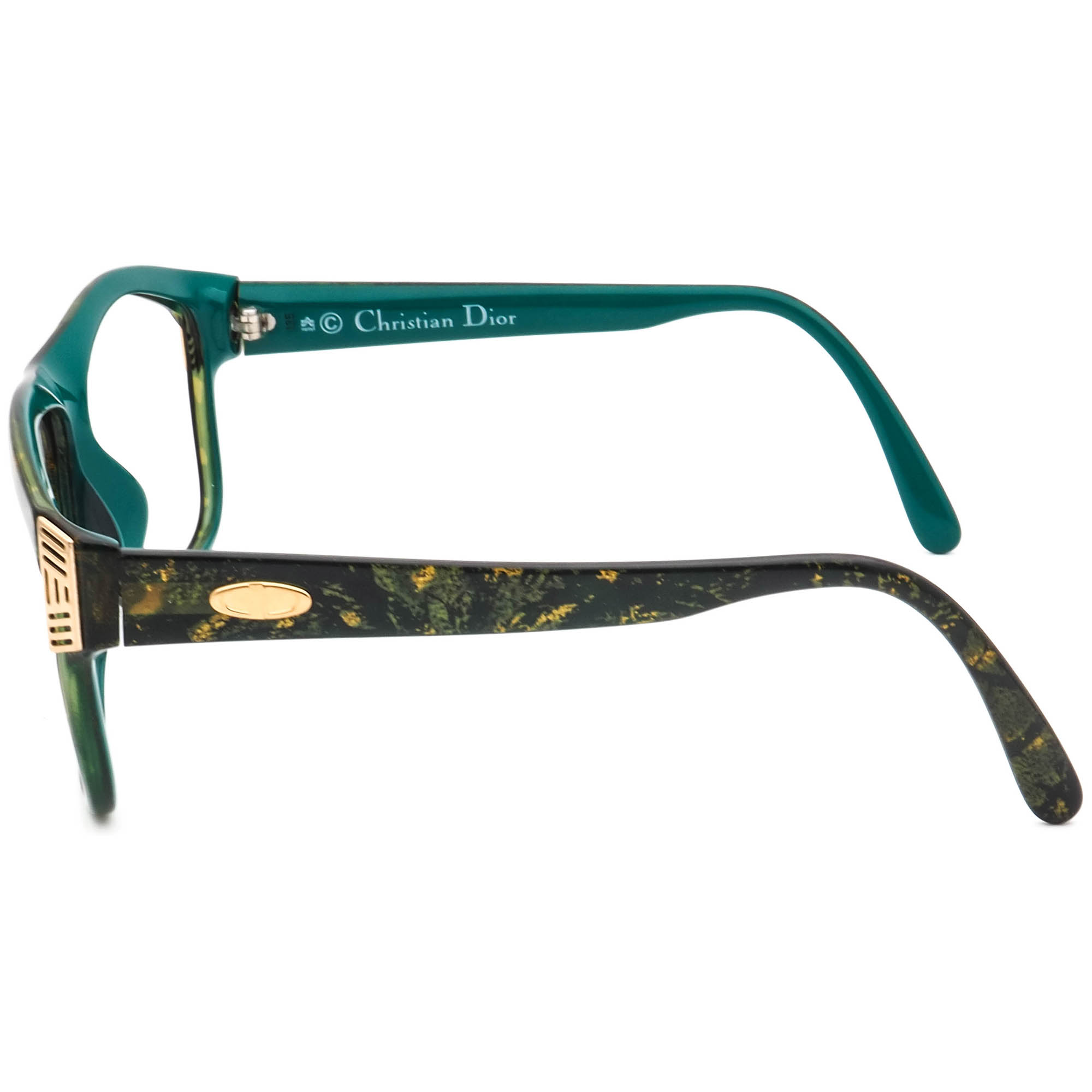 Christian Dior Vintage Sunglasses Frame 2436 60 Gold/Green Square