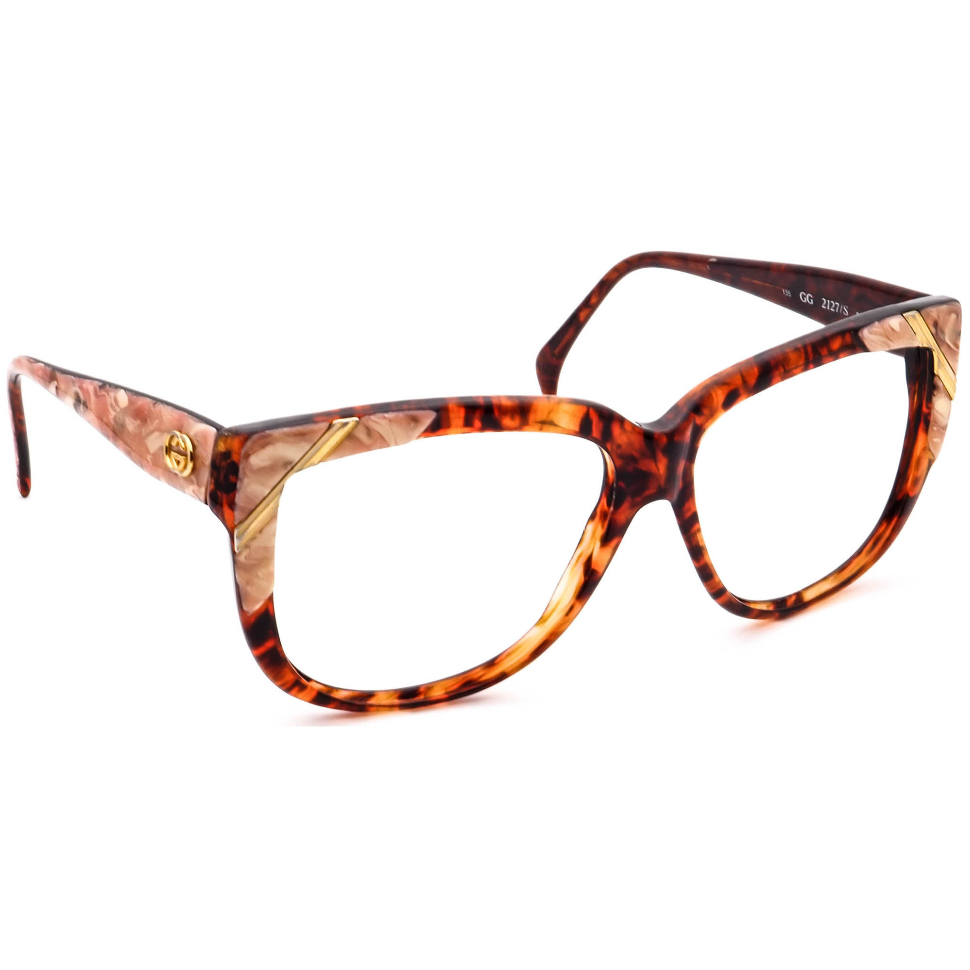 Gucci Vintage Sunglasses Frame Only GG 2127/S 00G Red Tortoise