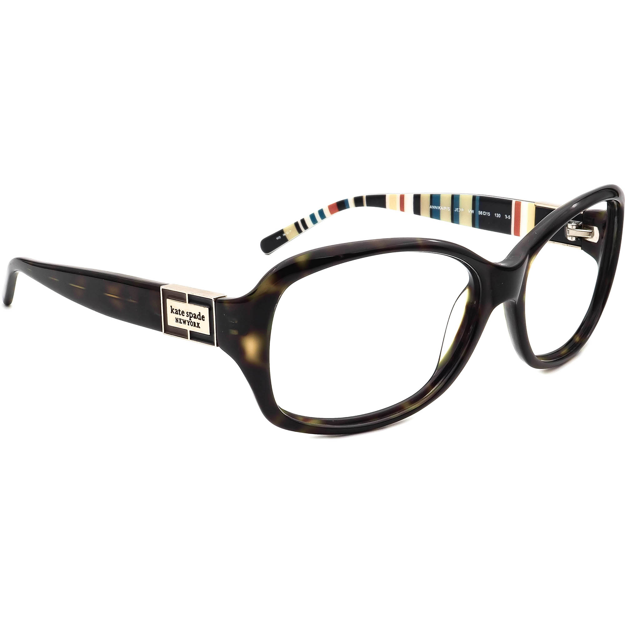 Kate Spade New York ANNIKA/P/S JEBP VW Women\'s Polished Black Sunglasses Square Kate Spade Annika/P/S Shiny Black Prescription Sunglasses  main image 3