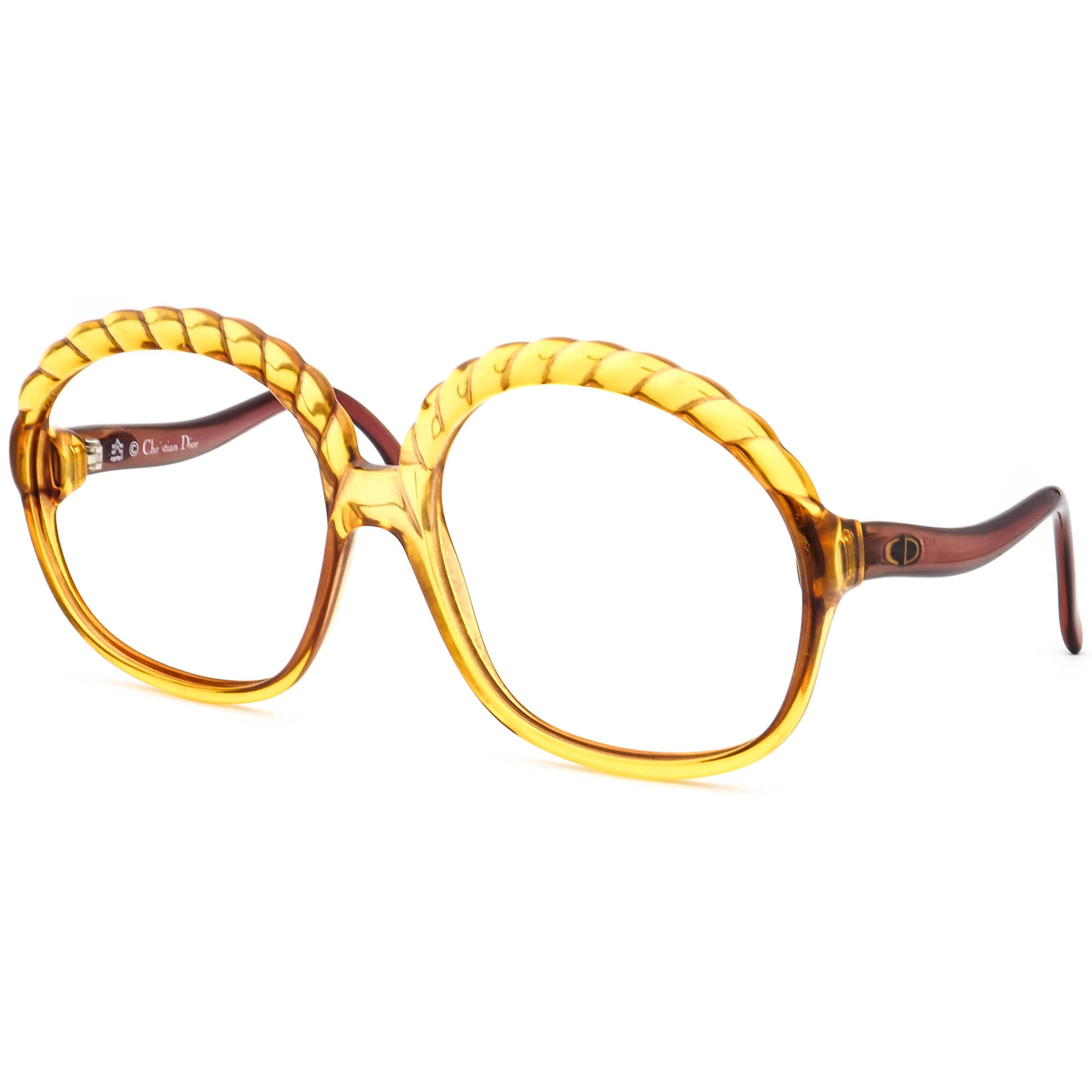 Christian Dior Vintage Sunglasses Frame Only 2062 80 Honey