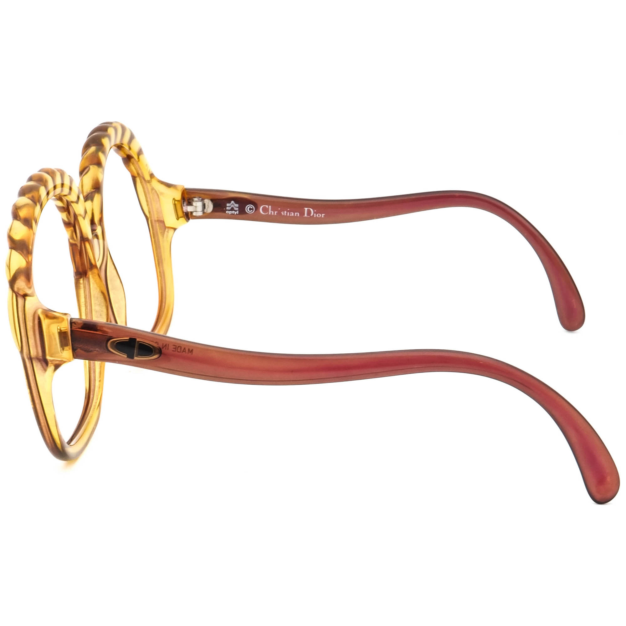 Christian Dior Vintage Sunglasses Frame Only 2062 80 Honey