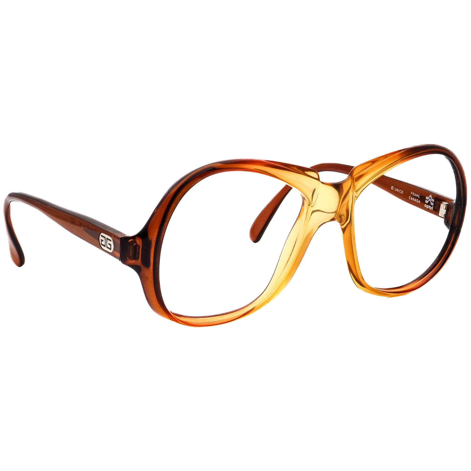 Givenchy Vintage Sunglasses Frame Only VI Unico Crystal Brown