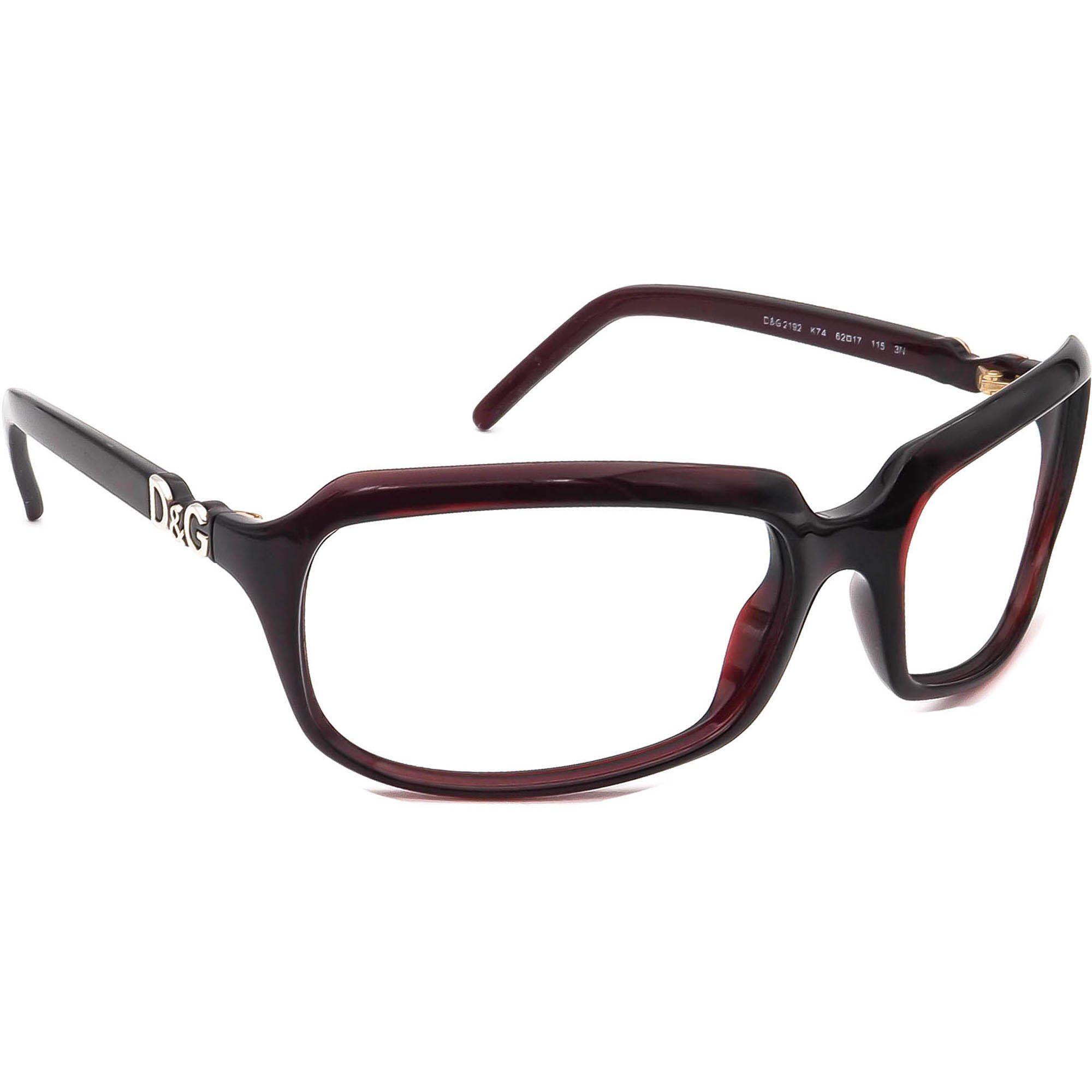 Dolce Gabbana Sunglasses Frame Only D&G 2192 K74 Burgundy