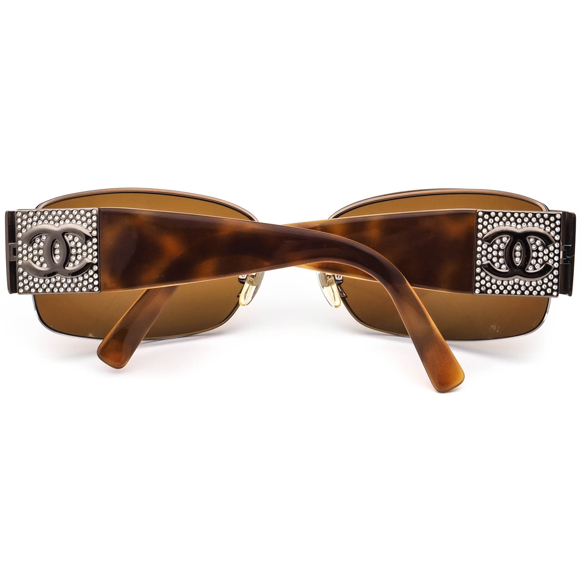 Chanel Sunglasses Frame Only 4117-B c.275/13 Brown Half Rim