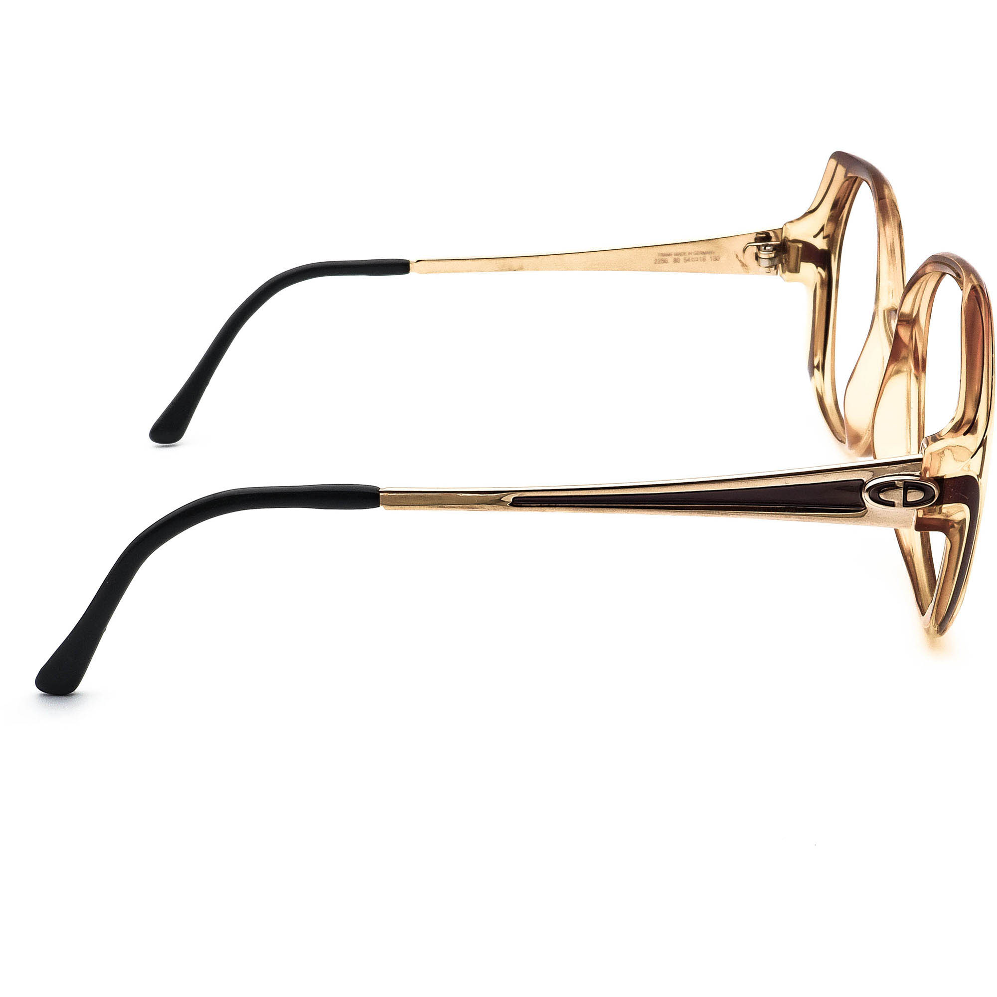 小物 Dior Vintage Logo Gold frame sunglasses DIOR GOLD CAT EYE SUNGLASSES