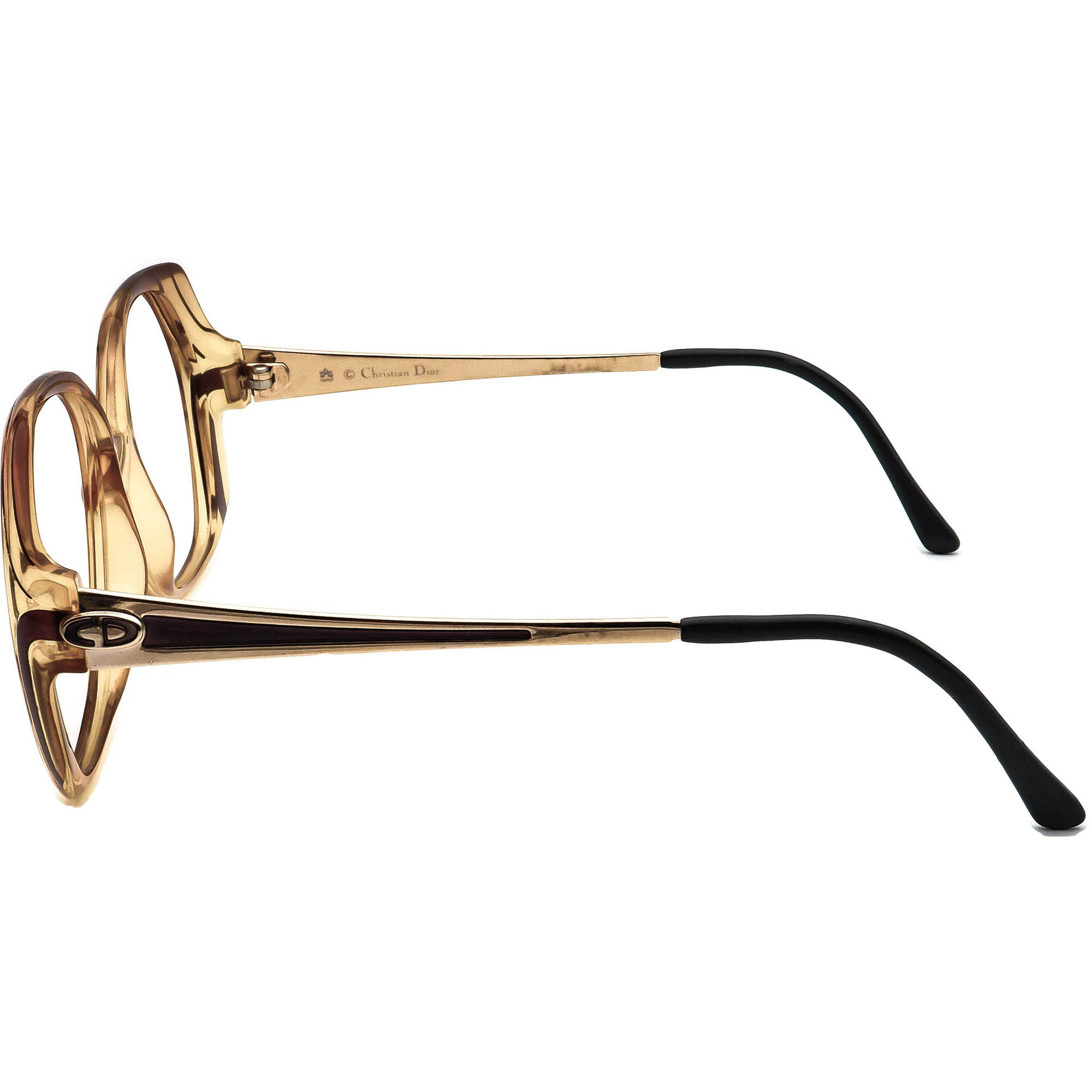 小物 Dior Vintage Logo Gold frame sunglasses CHRISTIAN DIOR 2424 - Vintage Sunglasses