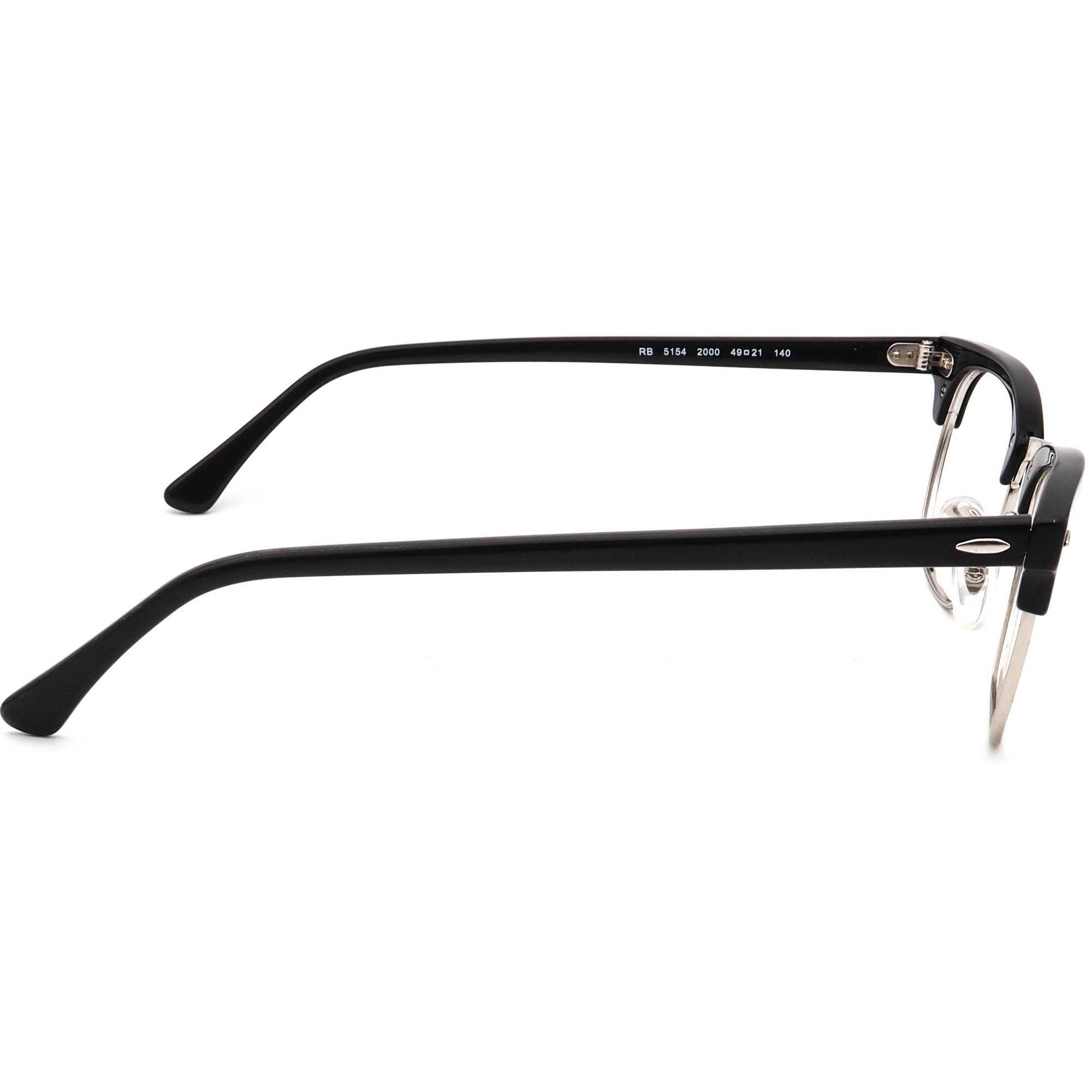 Ray-Ban Eyeglasses RB 5154 2000 Polished Black/Silver Square Frame