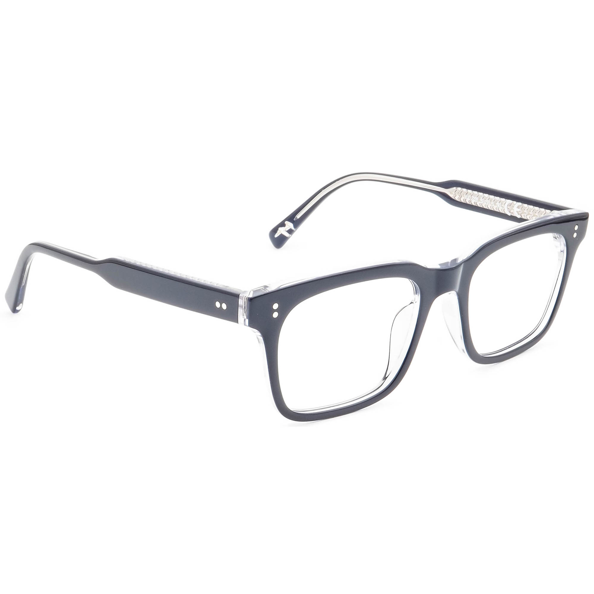 miki Maui Jim Eyeglasses MJO 2228-08K Navy with Crystal Square Frame