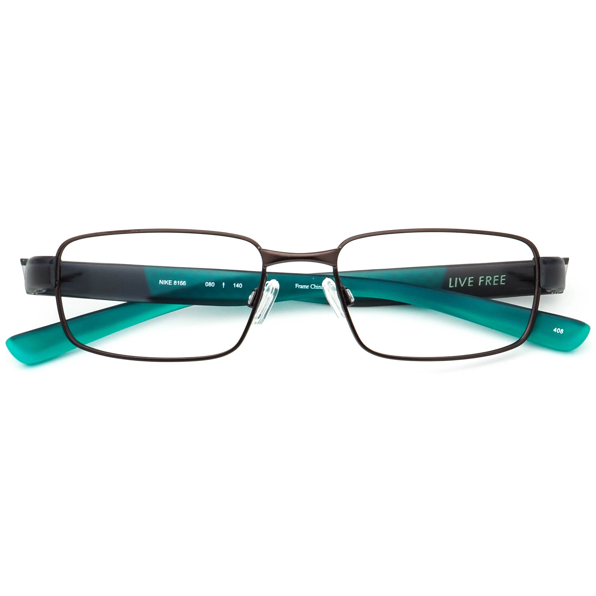 Nike Eyeglasses 8166 080 Dark Matter Gunmetal/Hyper Jade