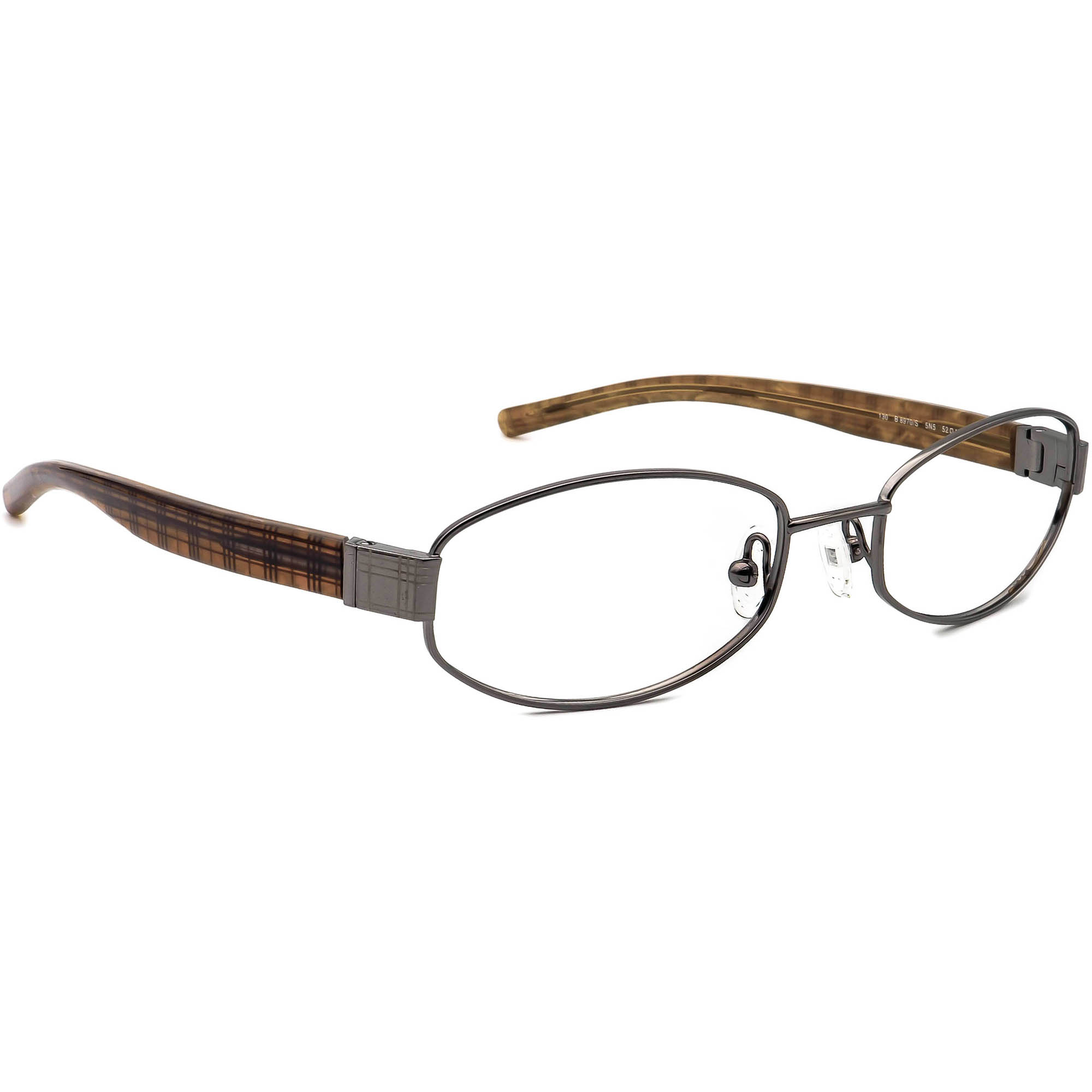 Burberry Eyeglasses B 8970/S 5N5 Gunmetal/Amber Oval Frame  display picture 3