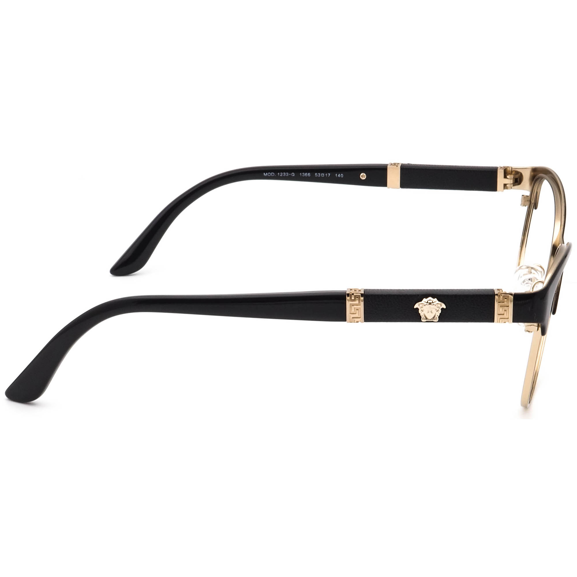 14 Versace MOD 1233-Q 1366 Cat Eye Black Gold Medu Versace Eyeglasses MOD. 1233-Q 1366 Black/Gold Cat Eye Frame  main image 3