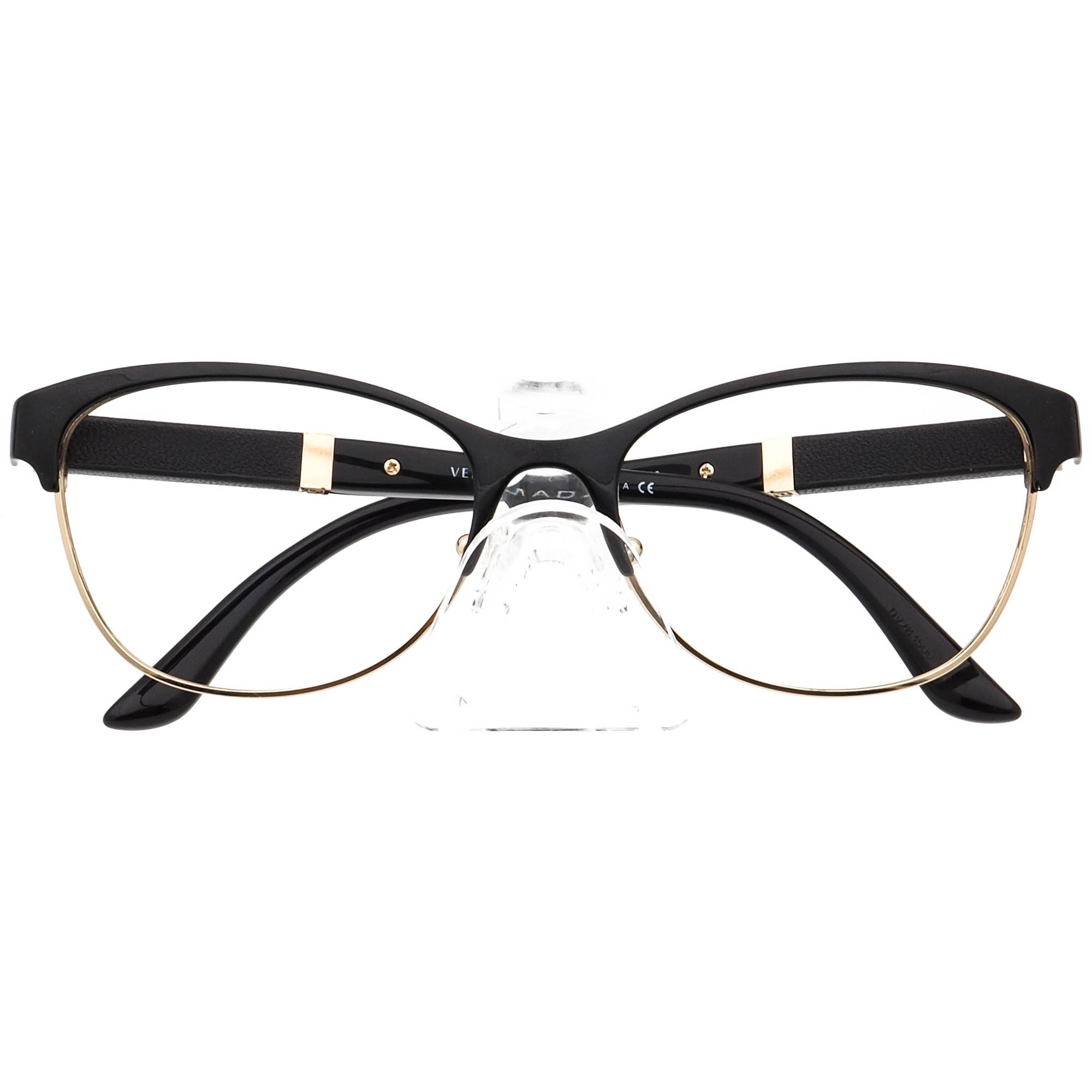 14 Versace MOD 1233-Q 1366 Cat Eye Black Gold Medu Versace Eyeglasses MOD. 1233-Q 1366 Black/Gold Cat Eye Frame  main image 4