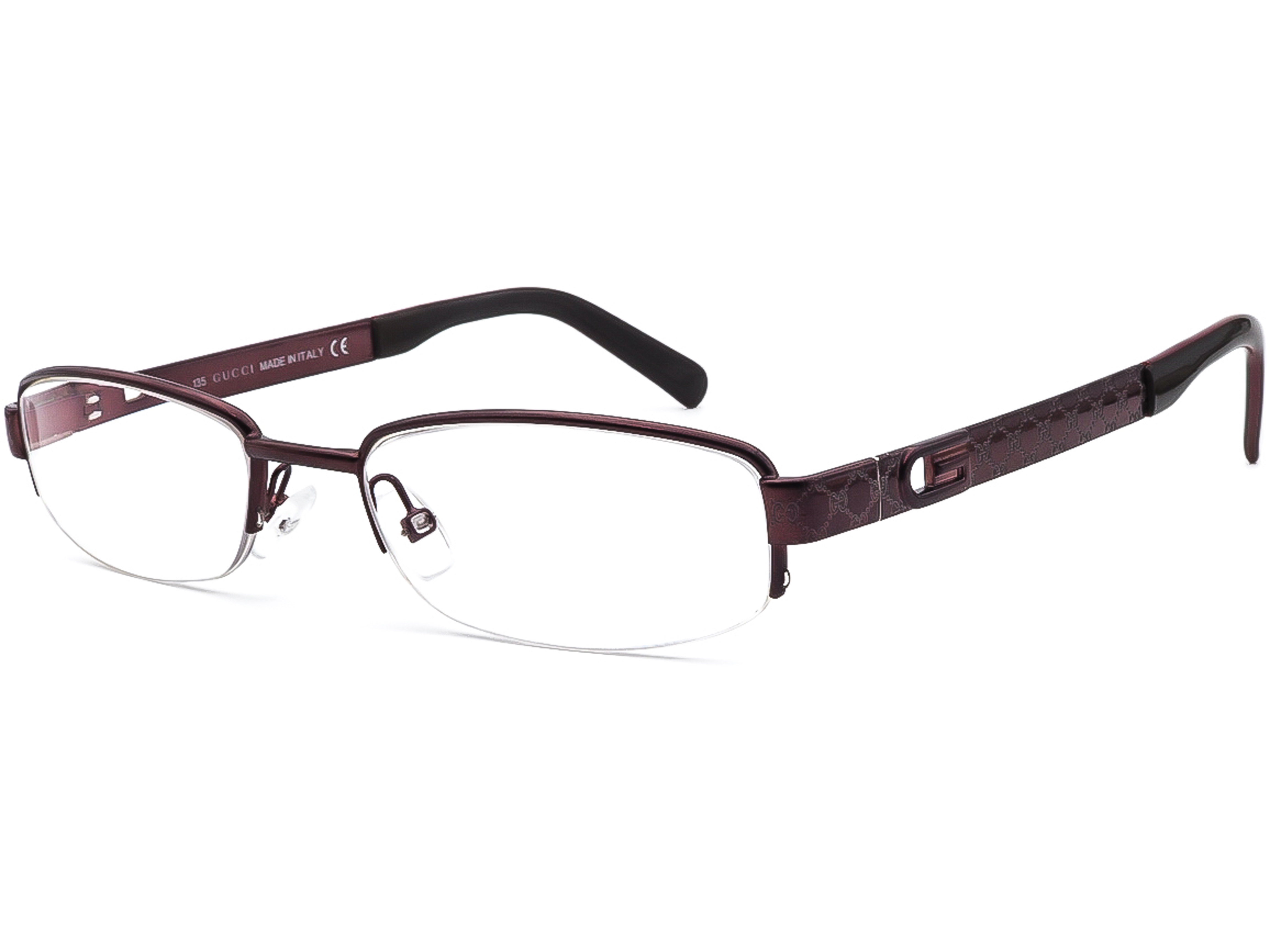 Gucci Eyeglasses GG 2731 23B Purple Half Rim Metal Frame