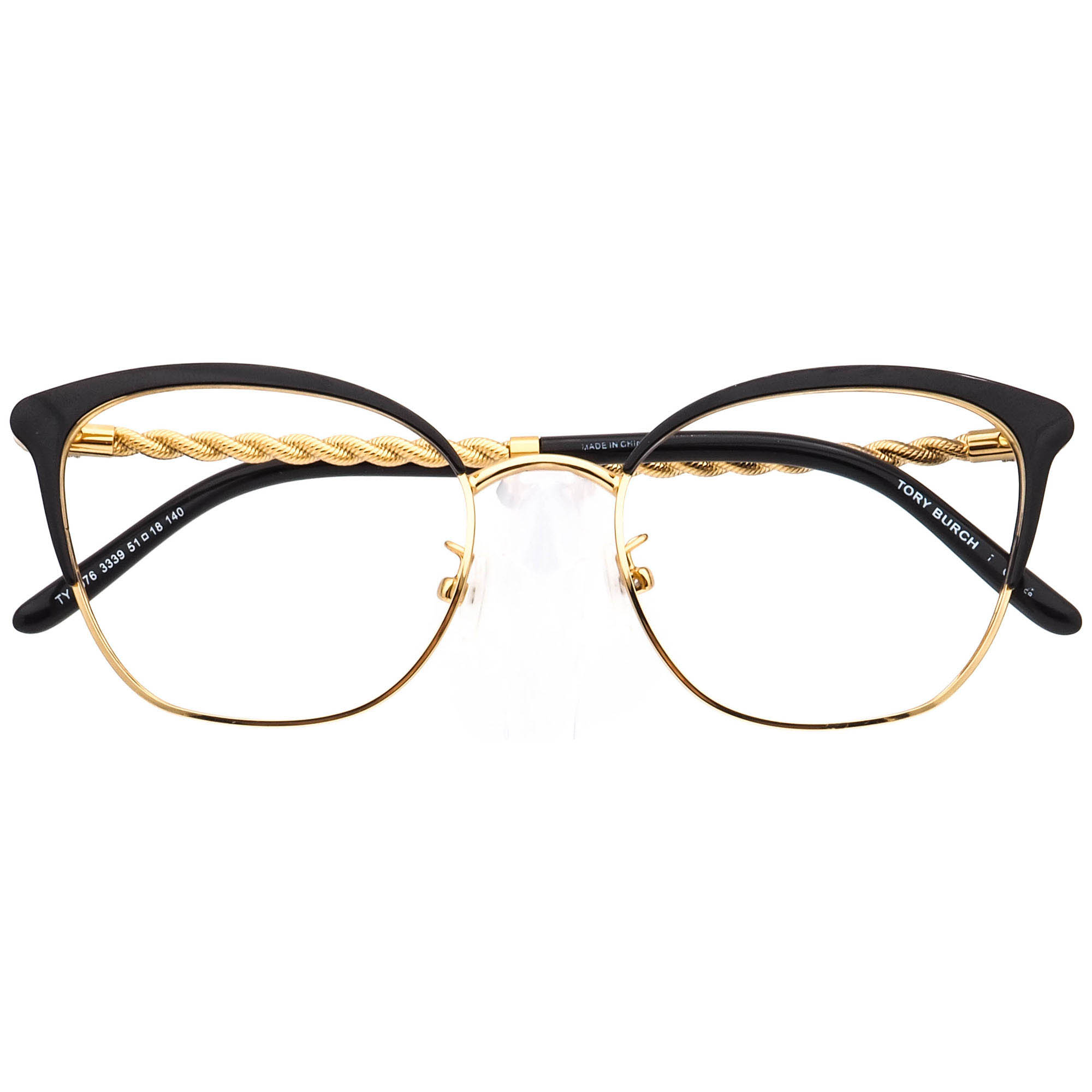 Tory Burch TY 1076 Brown/Gold Cateye Eyeglasses Frames Tory Burch Eyeglasses TY 1076 3342 Shiny Gold/Camel : Amazon  main image 3