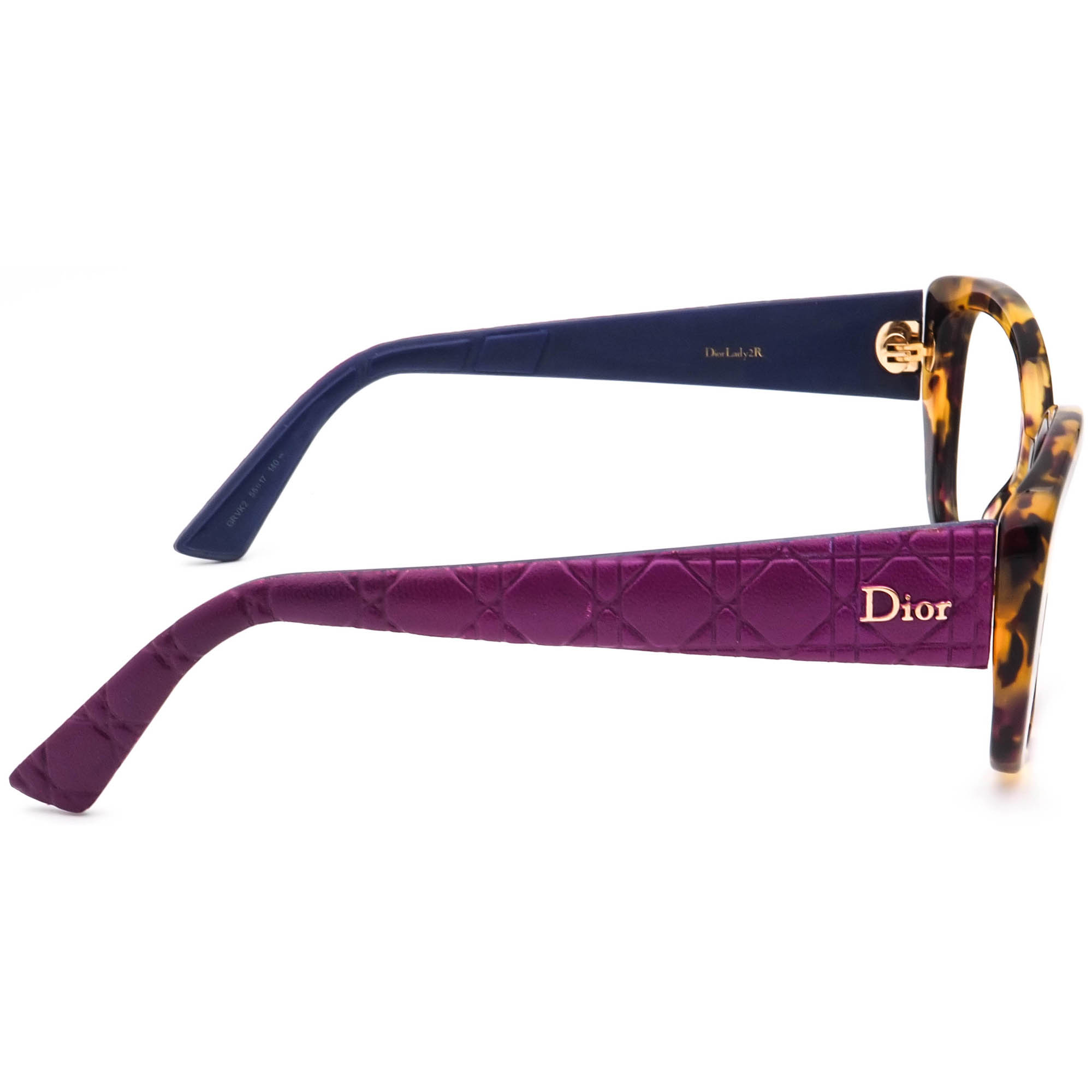 Christian Dior Sunglasses Frame Only Lady2R GRVk2 Tortoise/Purple