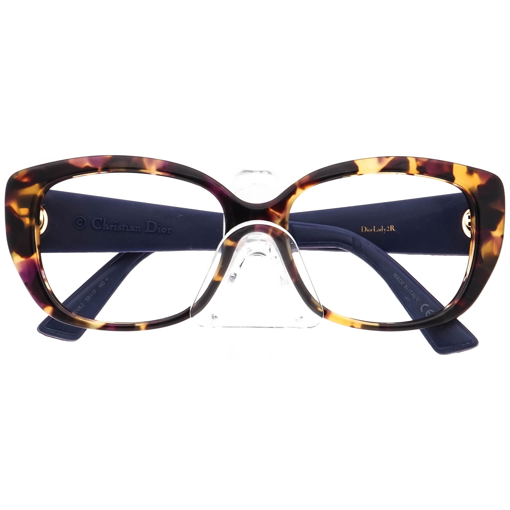 Christian Dior Sunglasses Frame Only Lady2R GRVk2 Tortoise/Purple