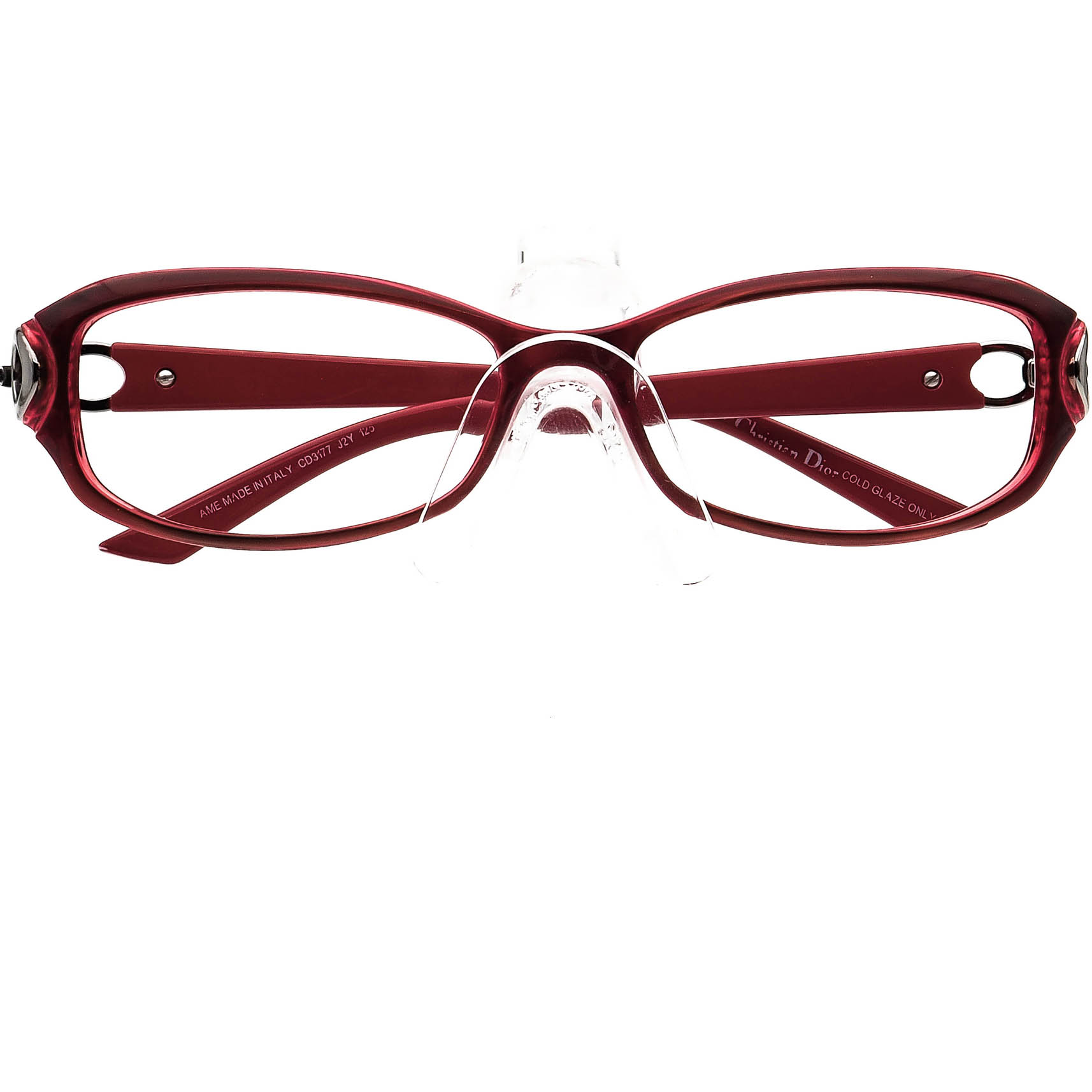 Christian Dior Eyeglasses CD3177 J2Y Burgundy Rectangular
