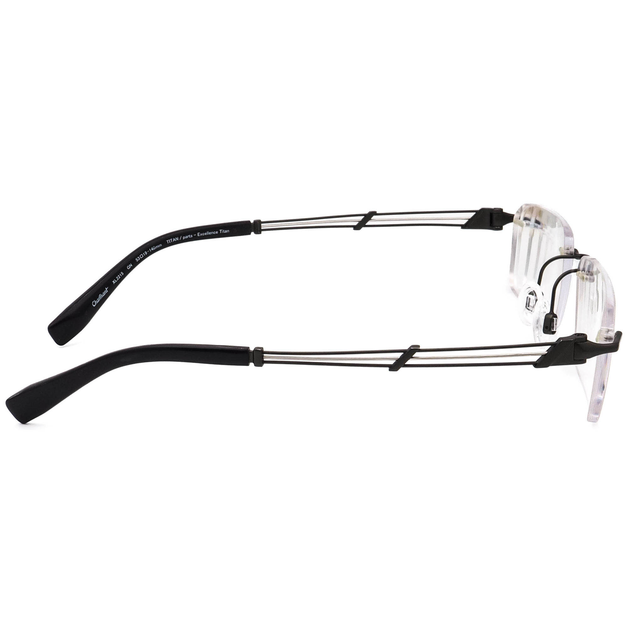 Charmant Eyeglasses XL2215 GN Line Art Gunmetal Rimless Frame