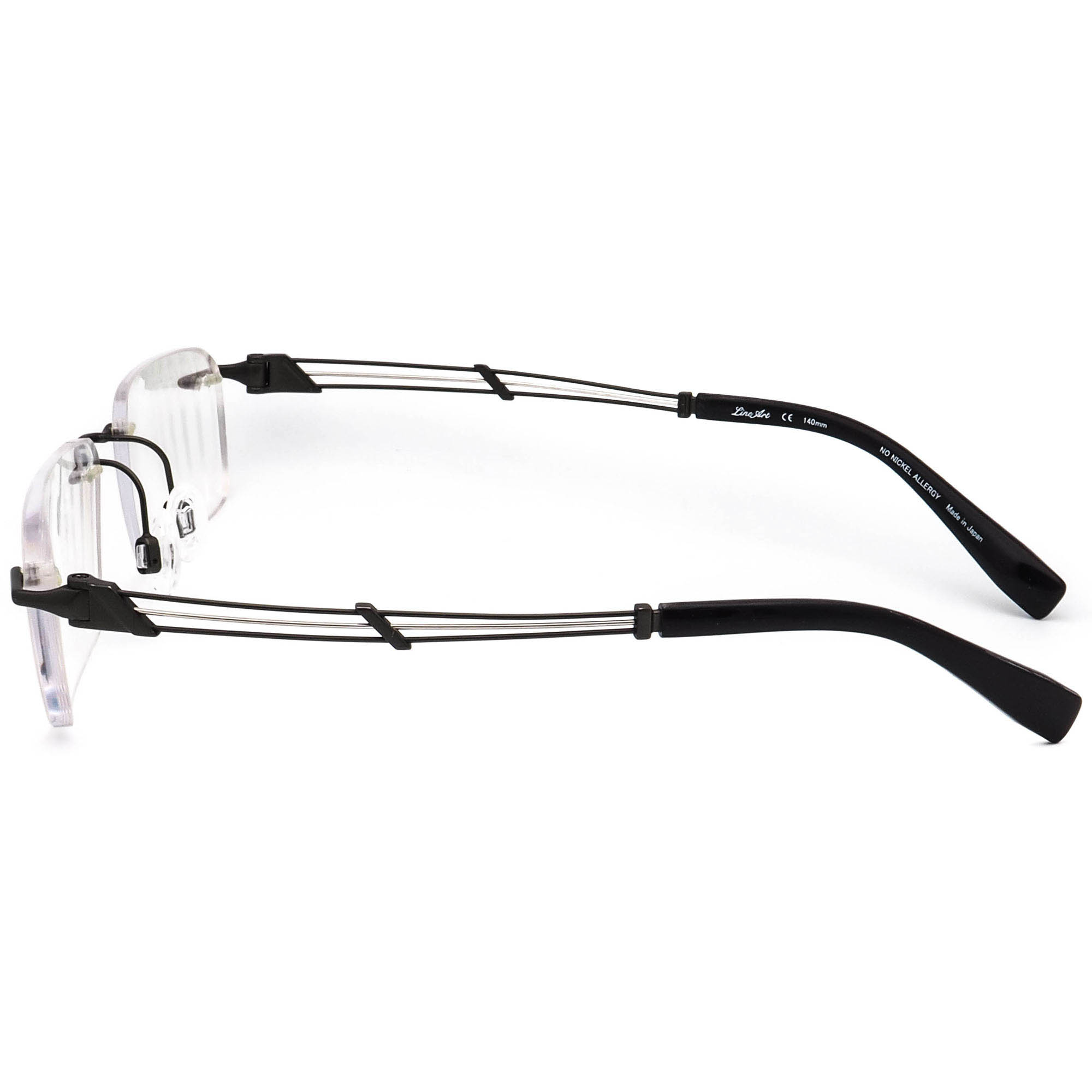 Charmant Eyeglasses XL2215 GN Line Art Gunmetal Rimless Frame 