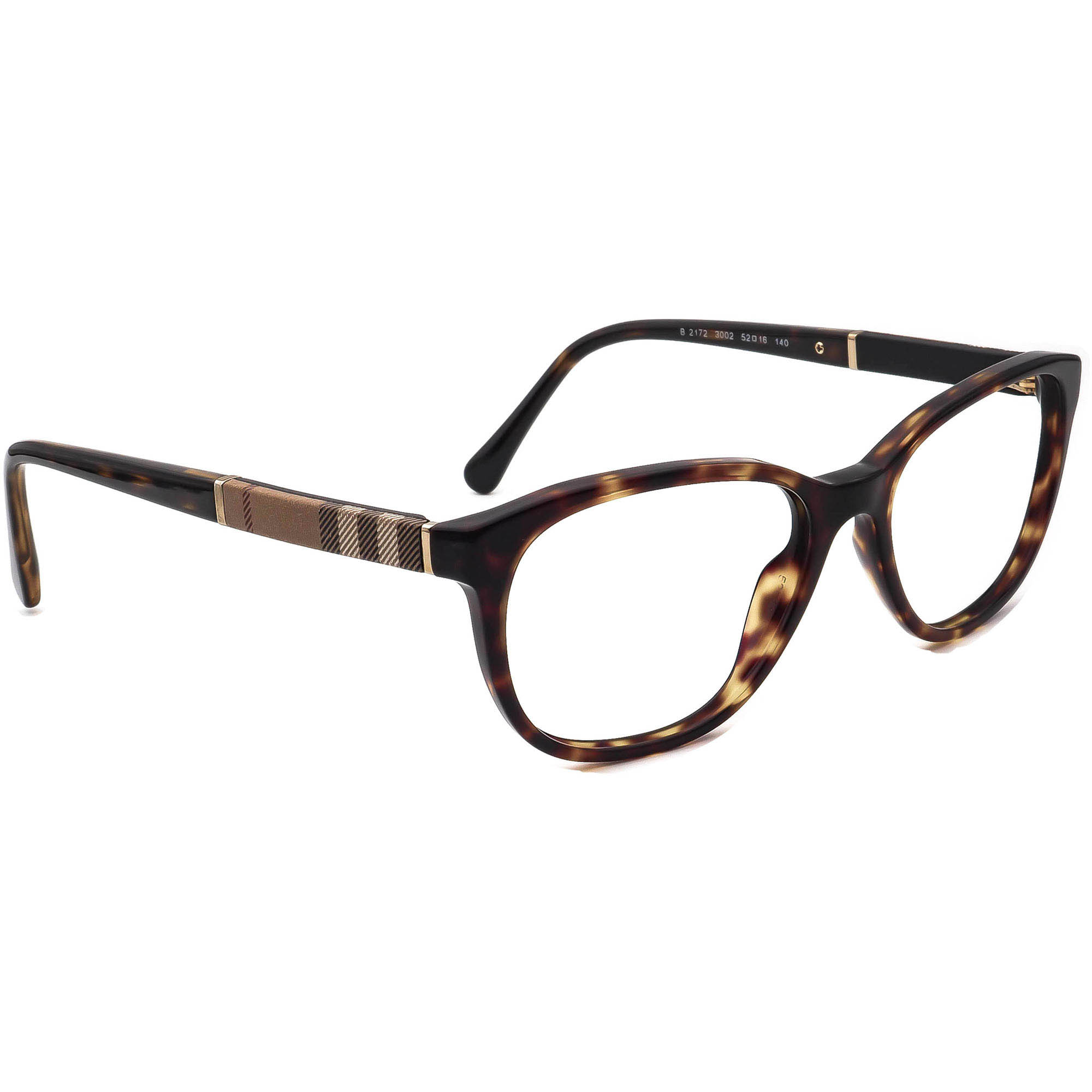 Burberry BE2172 3002 Dark Tortoise B-Shape Eyeglasses 52mm Burberry Eyeglasses B 2172 3002 Dark Tortoise B-Shape Frame  main image 2