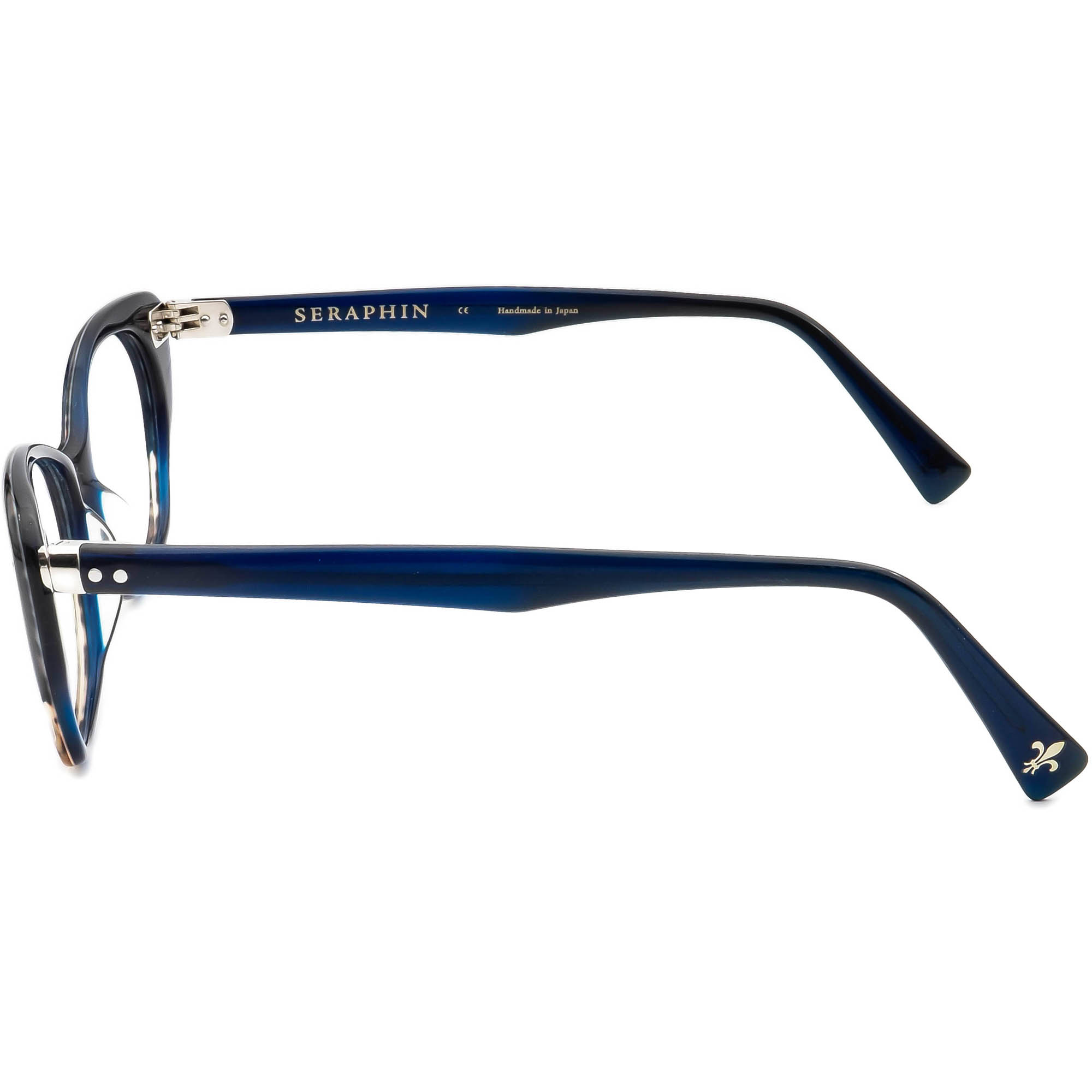 Seraphin Eyeglasses Halifax/8134 Blue&Leopard Cat Eye Japan  display picture 1