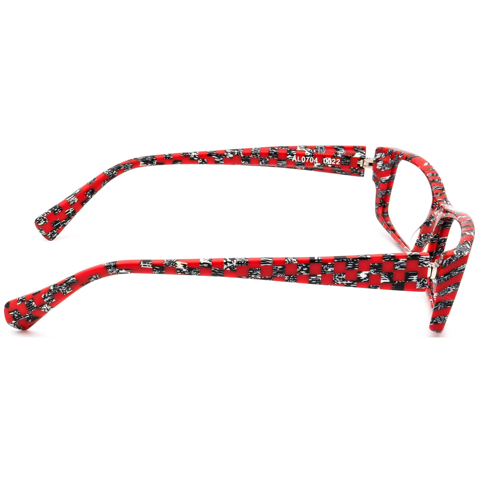 alain mikliＡ0638 11 Alain Mikli Eyeglasses AL0704 0022 Limited Edition Red Zebra Check