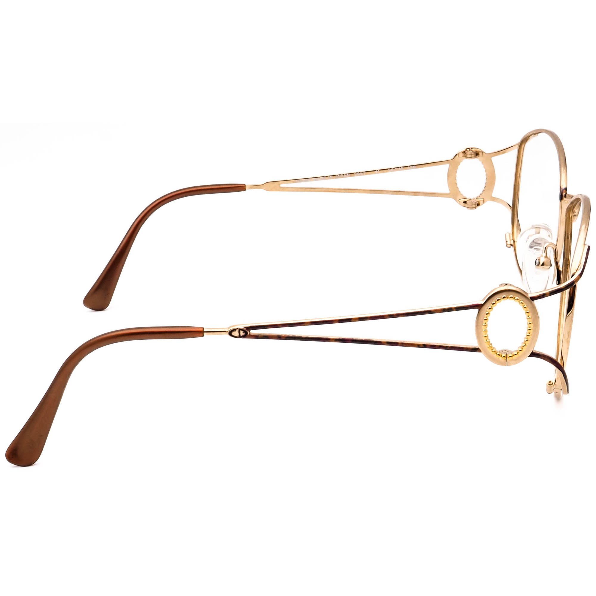 Christian Dior Vintage Sunglasses Frame Only 2857 41 Gold/Tortoise