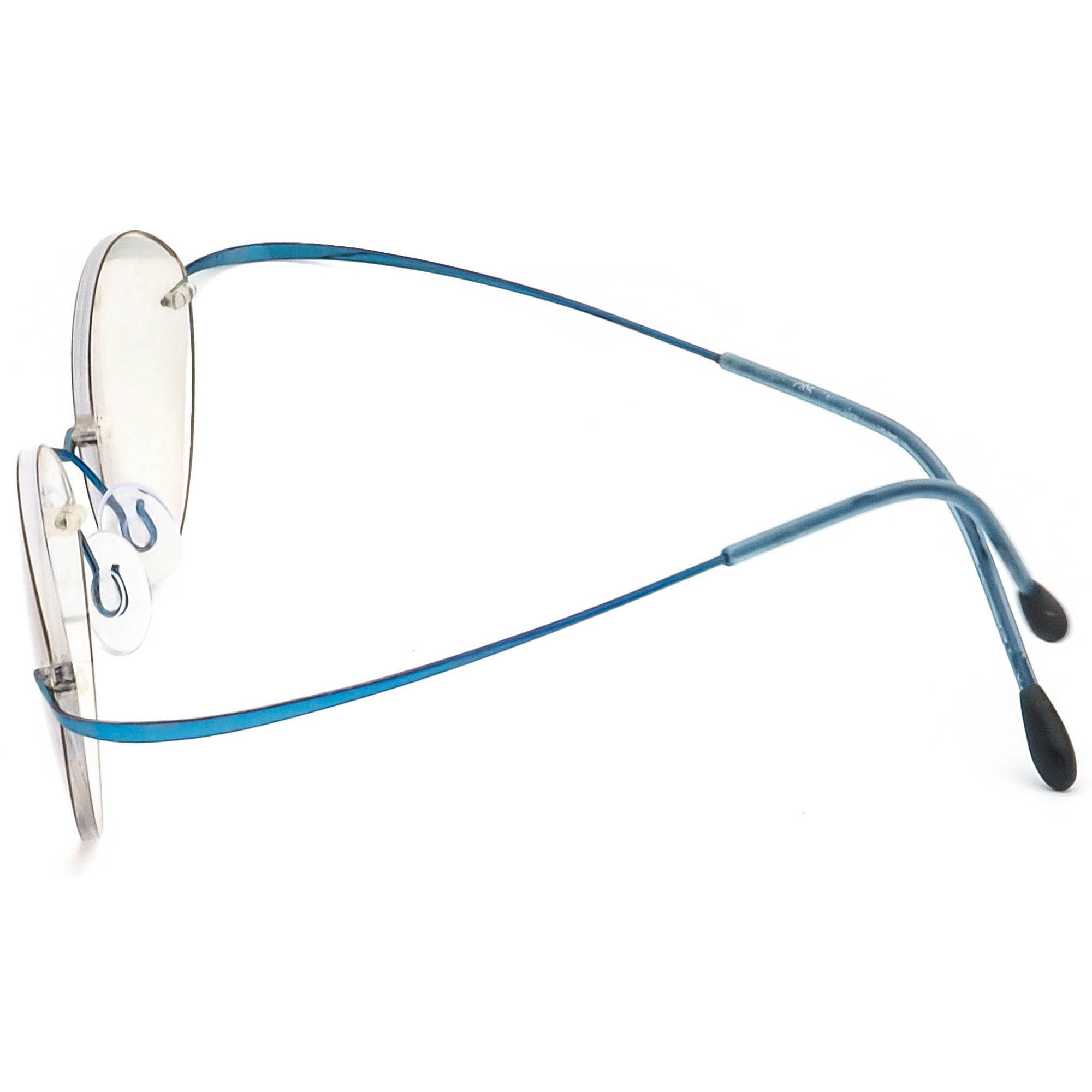 Silhouette Eyeglasses 7395 40 6054 Titan Blue Rimless Frame  display picture 1