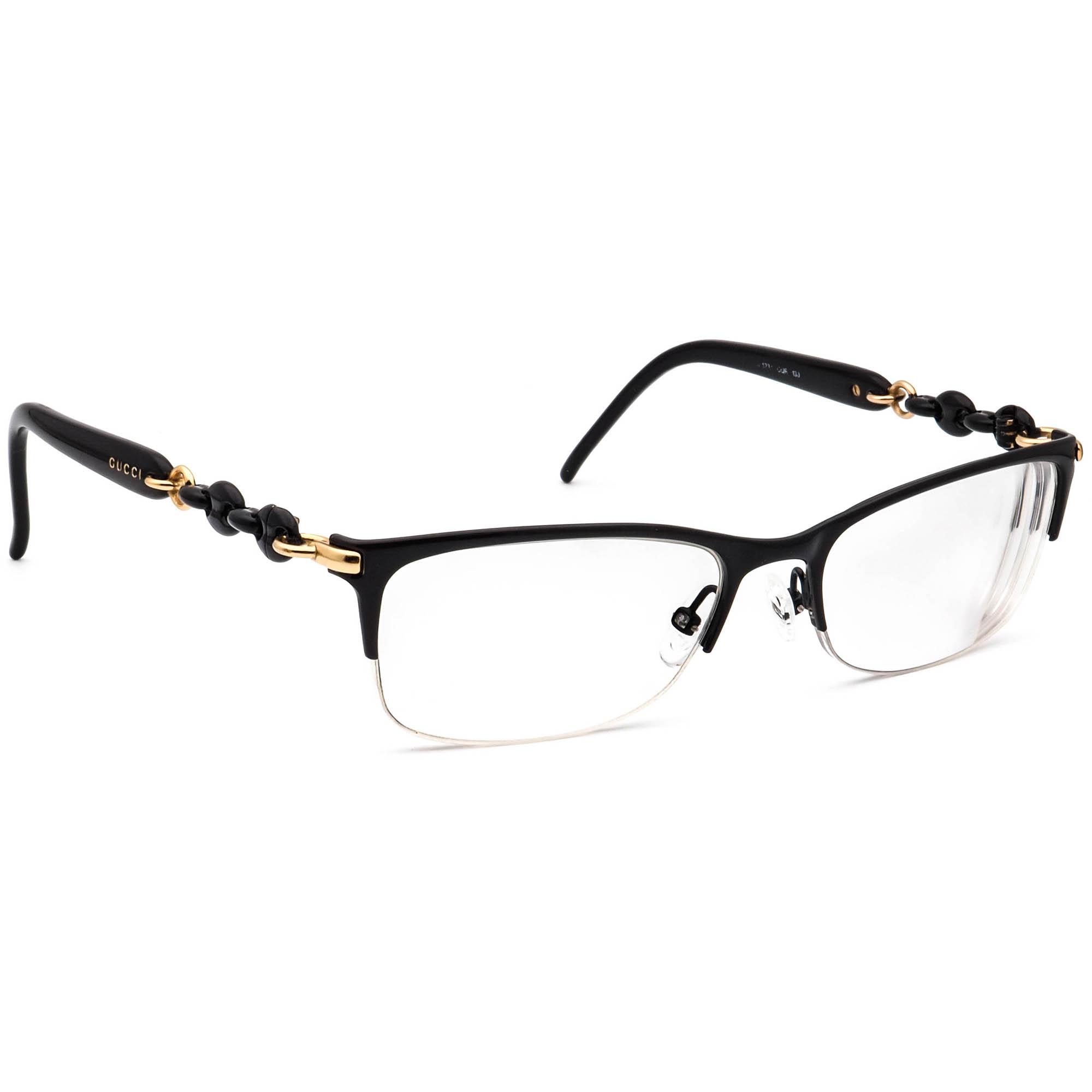 小物 archive GUCCI half-rim eyewear Gucci Eyewear half-rim geometric-frame Sunglasses | Gold