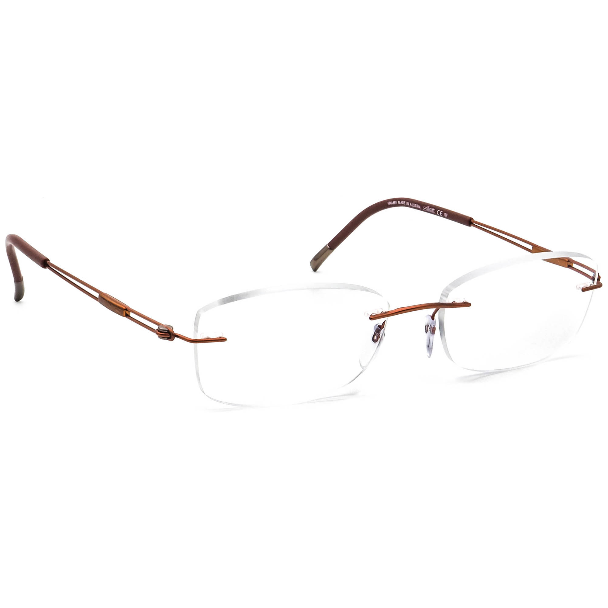 Silhouette Eyeglasses 5521 70 2540 Titan Orange/Brown Rimless