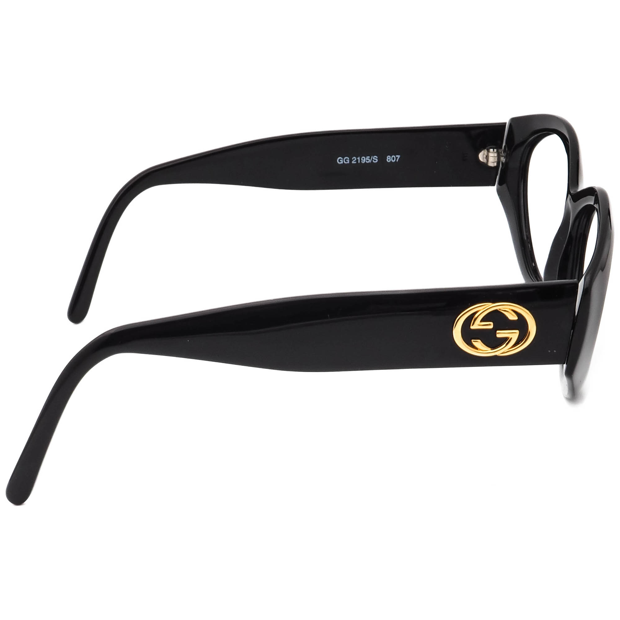 Gucci Vintage Sunglasses Frame Only GG 2195/S 870 Black/Gold