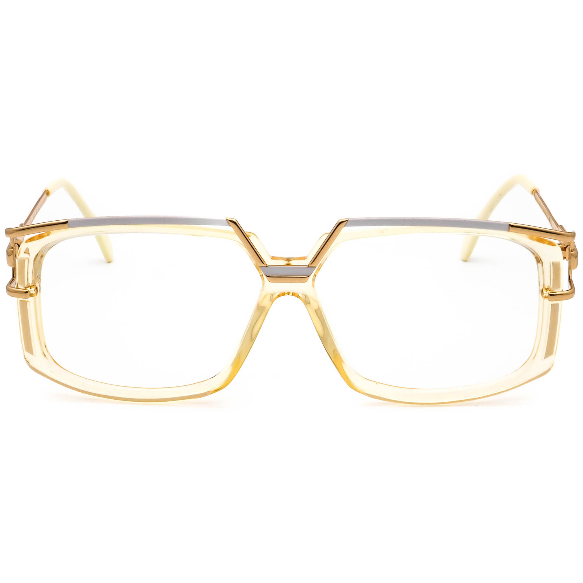 Cazal Vintage Sunglasses Frame Only MOD 329 COL 192 Gold & White