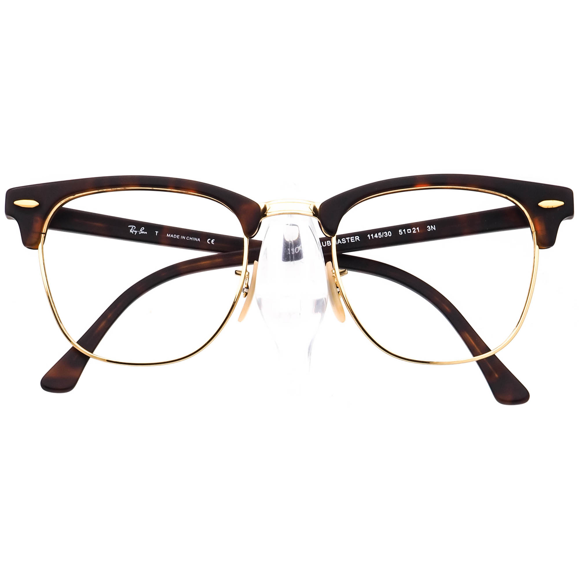 Ray-Ban Sunglasses Frame Only RB 3016 Clubmaster 1145/30 Havana